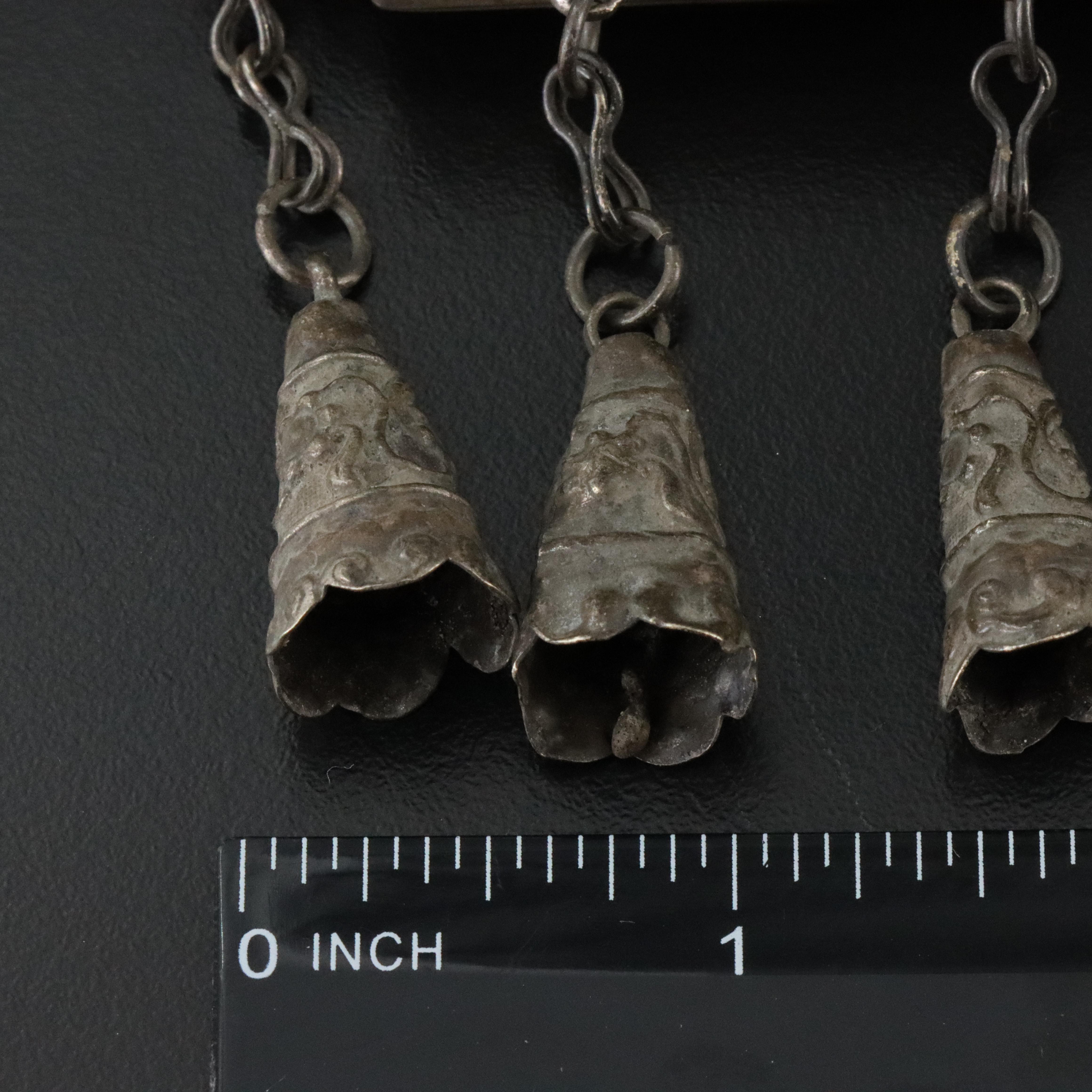 Chinese Qilin and Festivity Scene Lock Charm Necklaces Including Resin