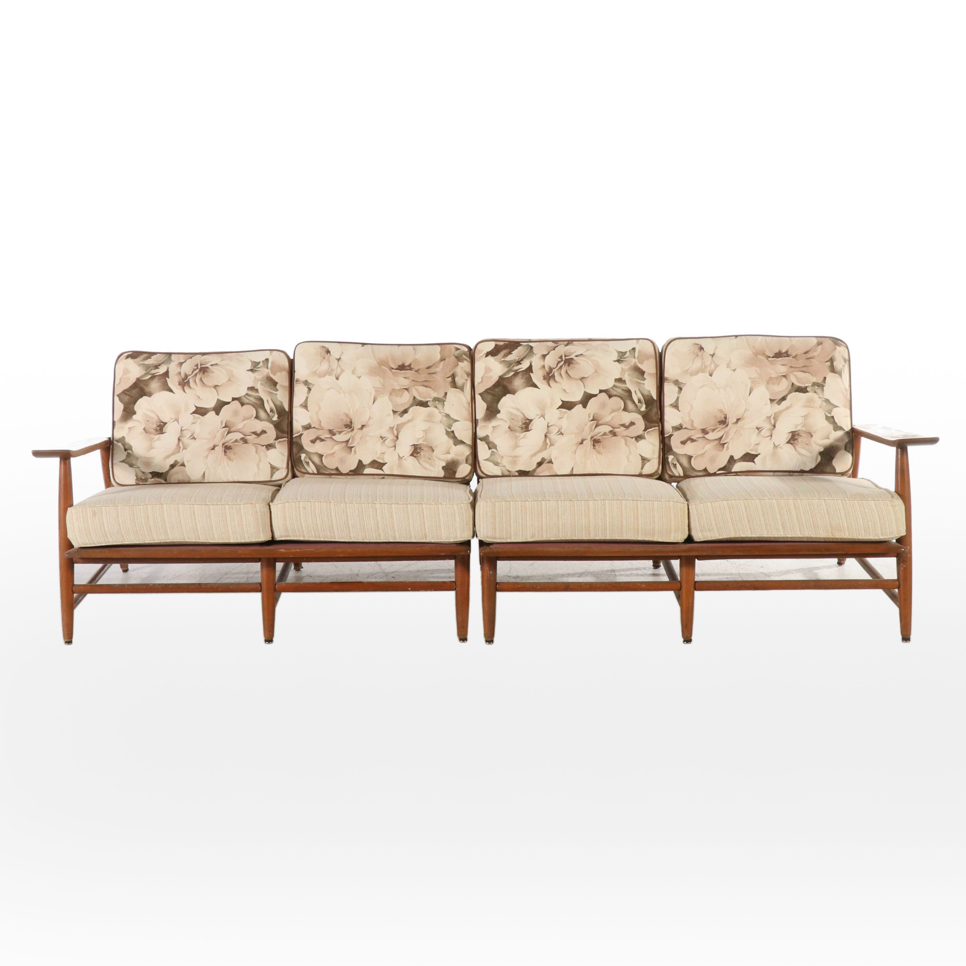 Mid Century Modern Oak Sectional Sofa