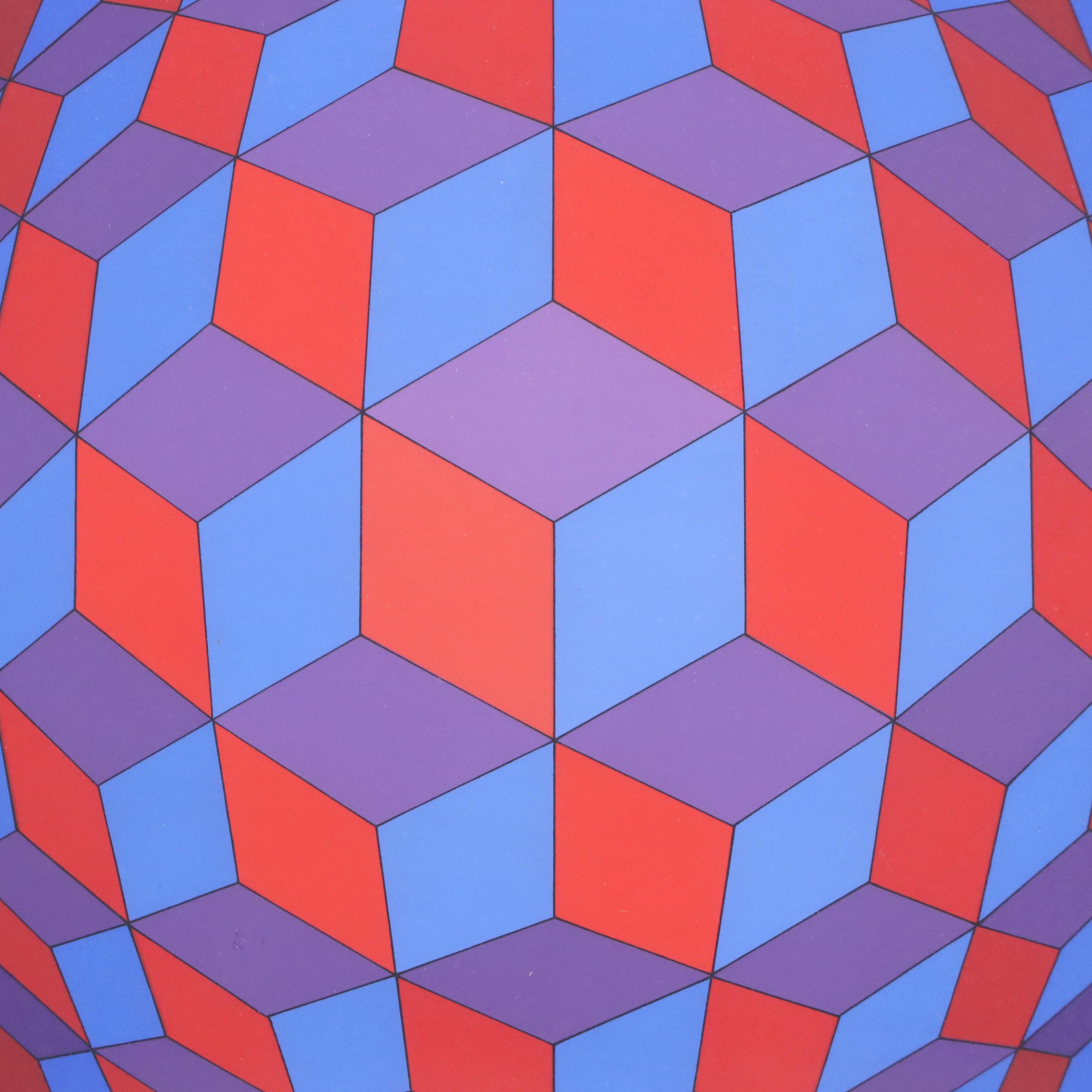 Victor Vasarely Serigraph "Cheyt-Rond," 1974