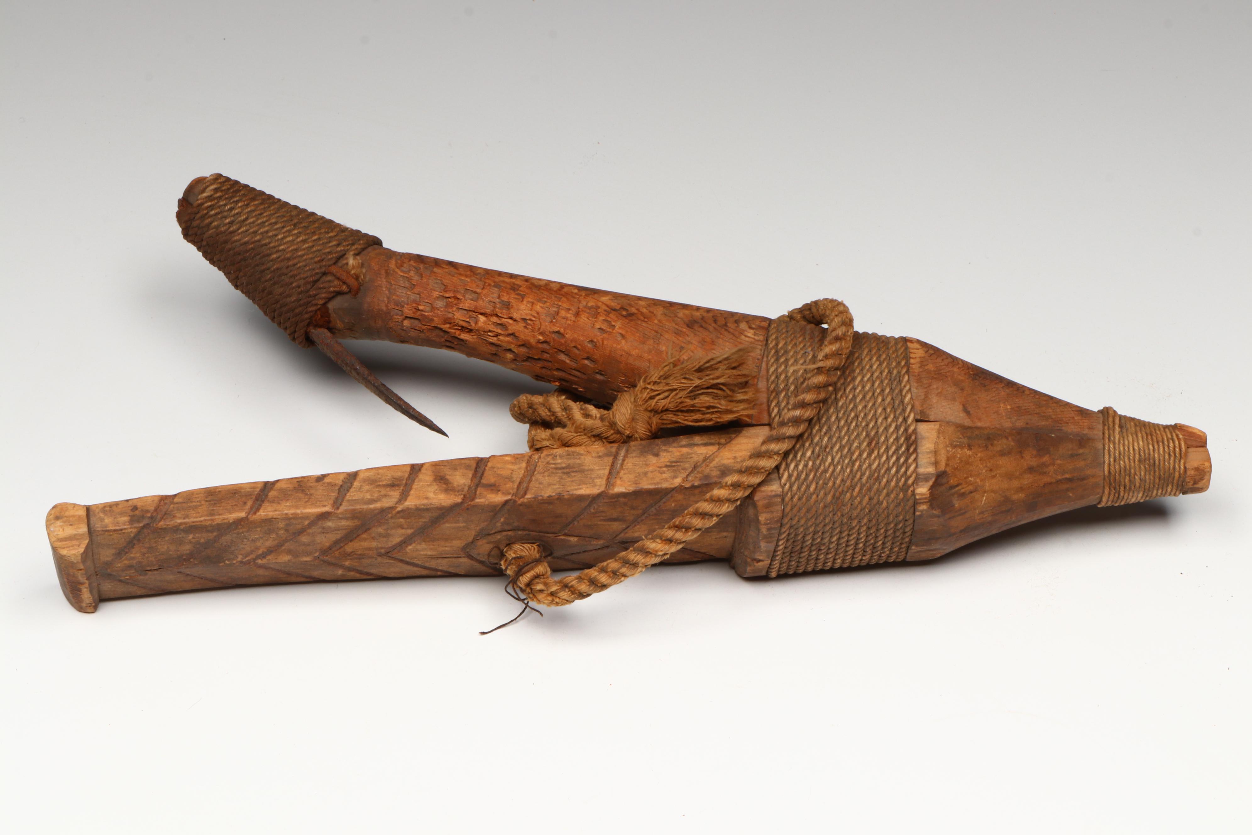 Indigenous Pacific Northwest Hand-Carved Wood Halibut Hooks