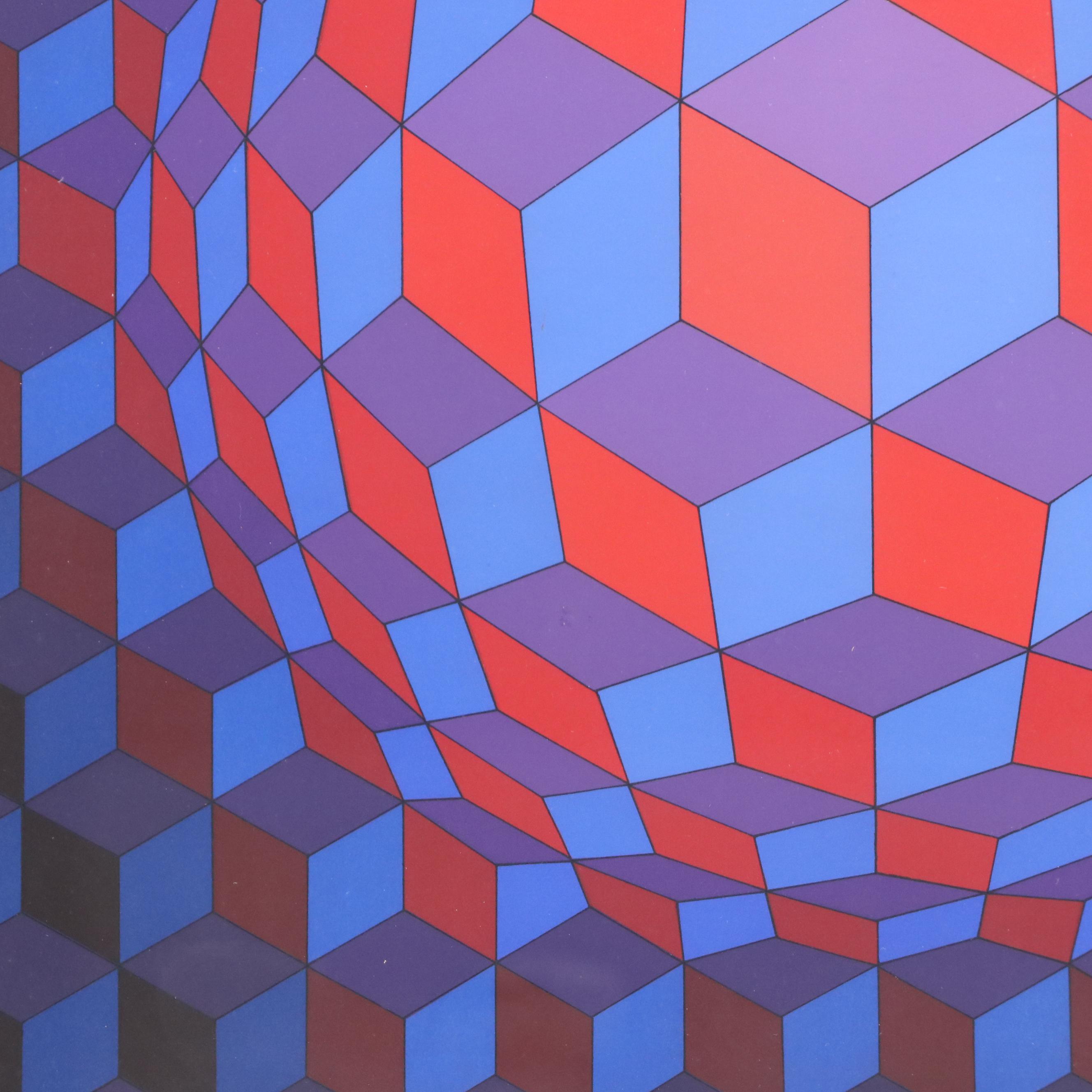 Victor Vasarely Serigraph "Cheyt-Rond," 1974