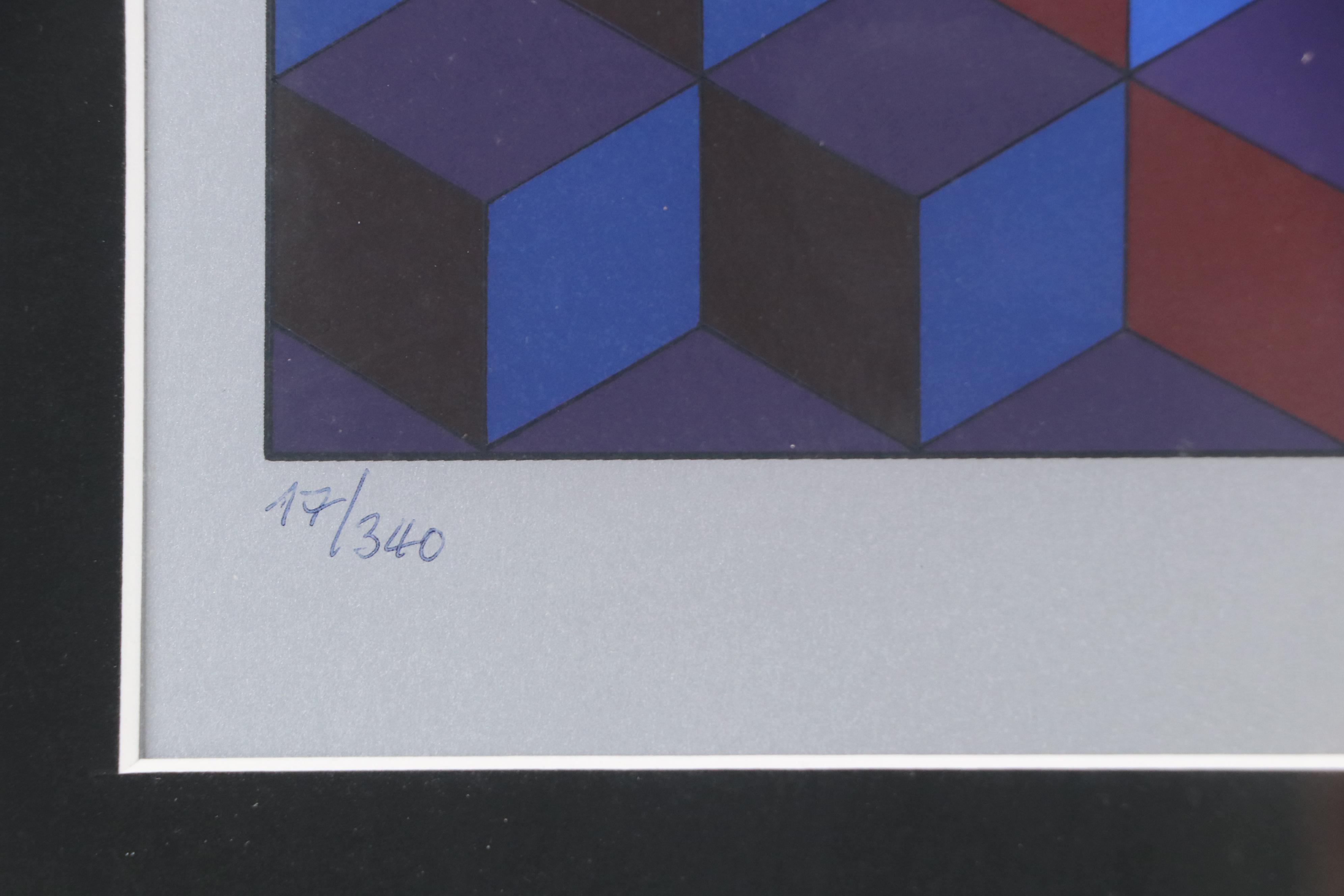 Victor Vasarely Serigraph "Cheyt-Rond," 1974