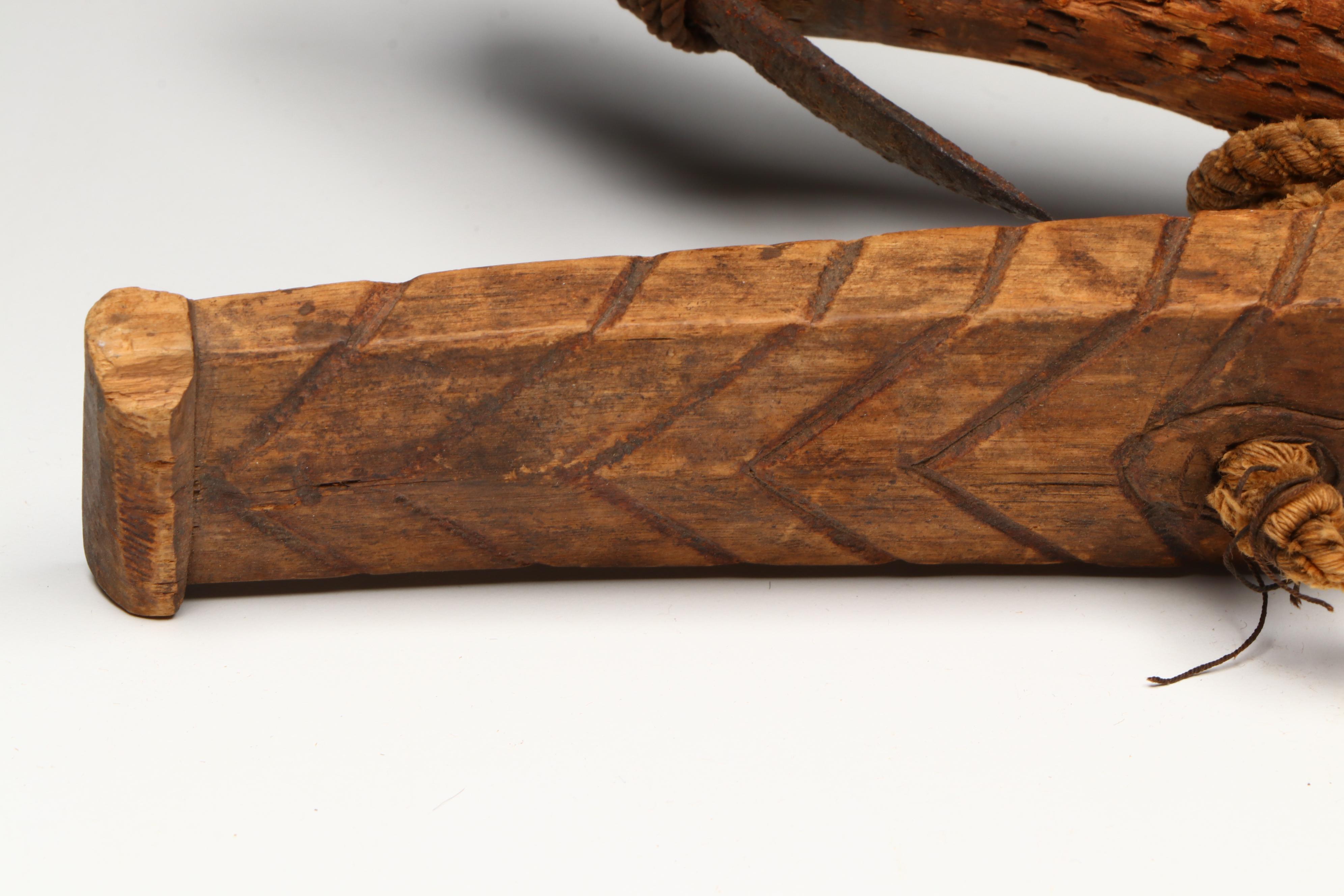 Indigenous Pacific Northwest Hand-Carved Wood Halibut Hooks