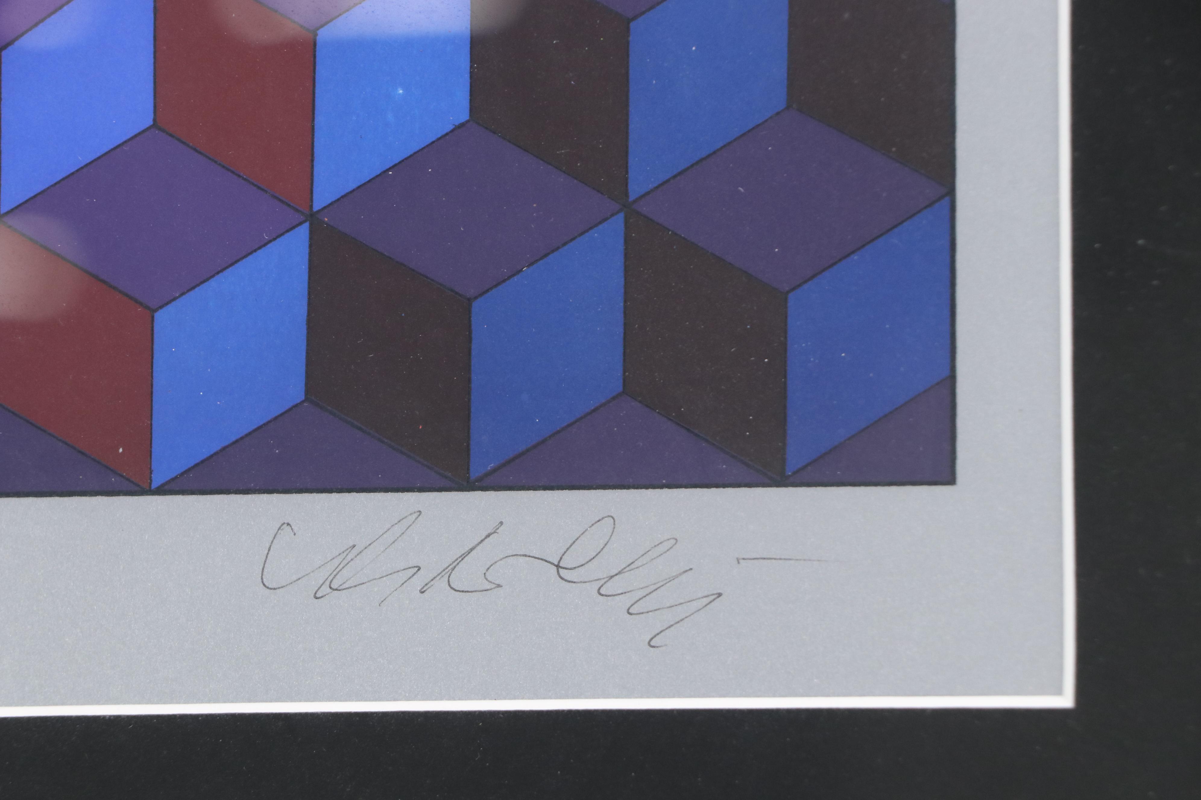 Victor Vasarely Serigraph "Cheyt-Rond," 1974