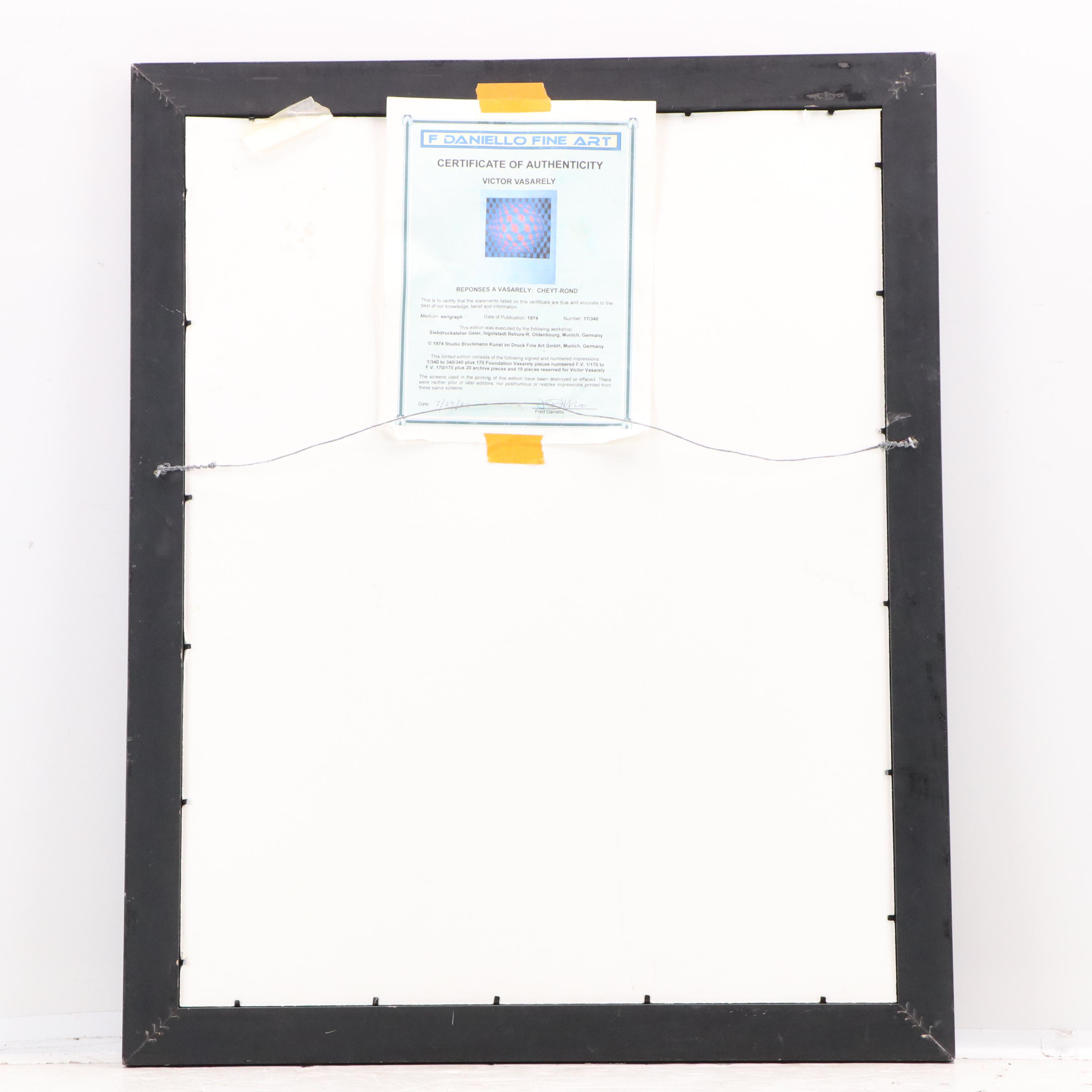 Victor Vasarely Serigraph "Cheyt-Rond," 1974