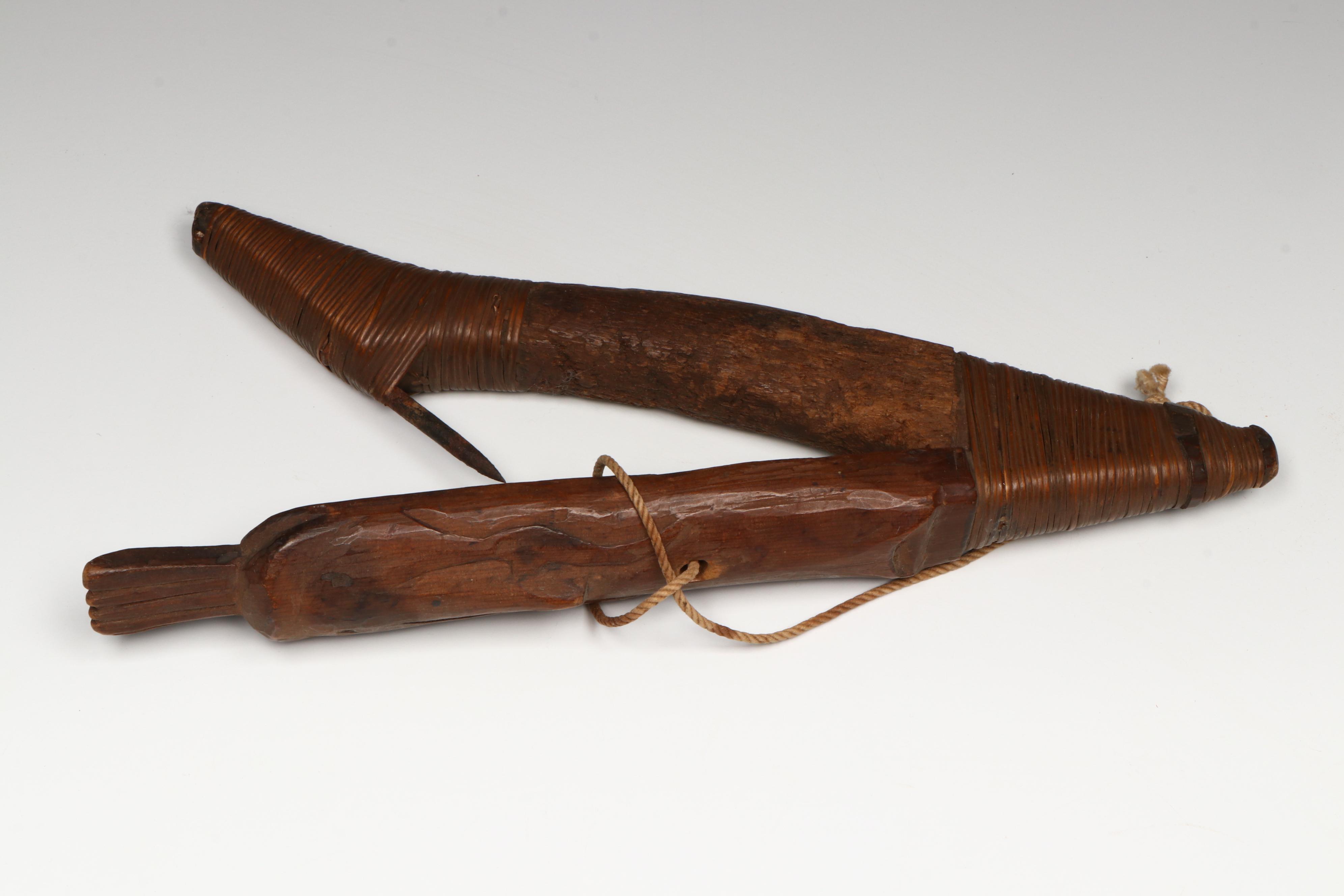 Indigenous Pacific Northwest Hand-Carved Wood Halibut Hooks
