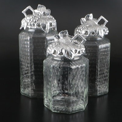 Arthur Court Metal Grapevine and Glass Food Storage Set, Early 21st C. Arthur Court Metal Grapevine and Glass Food Storage Set, Early 21st C.