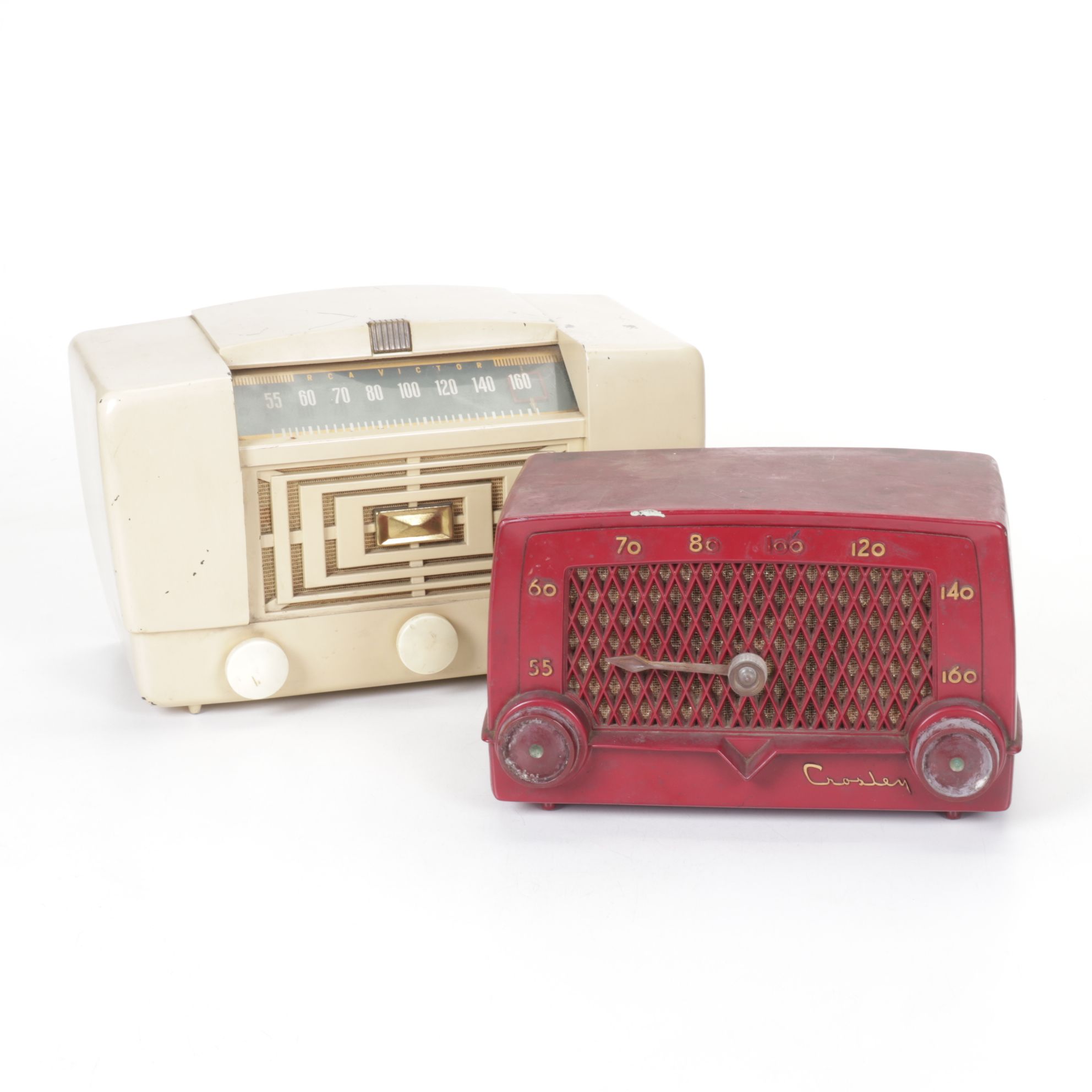 Crosley & RCA Victor AM/FM Desk Radios, Mid-20th Century