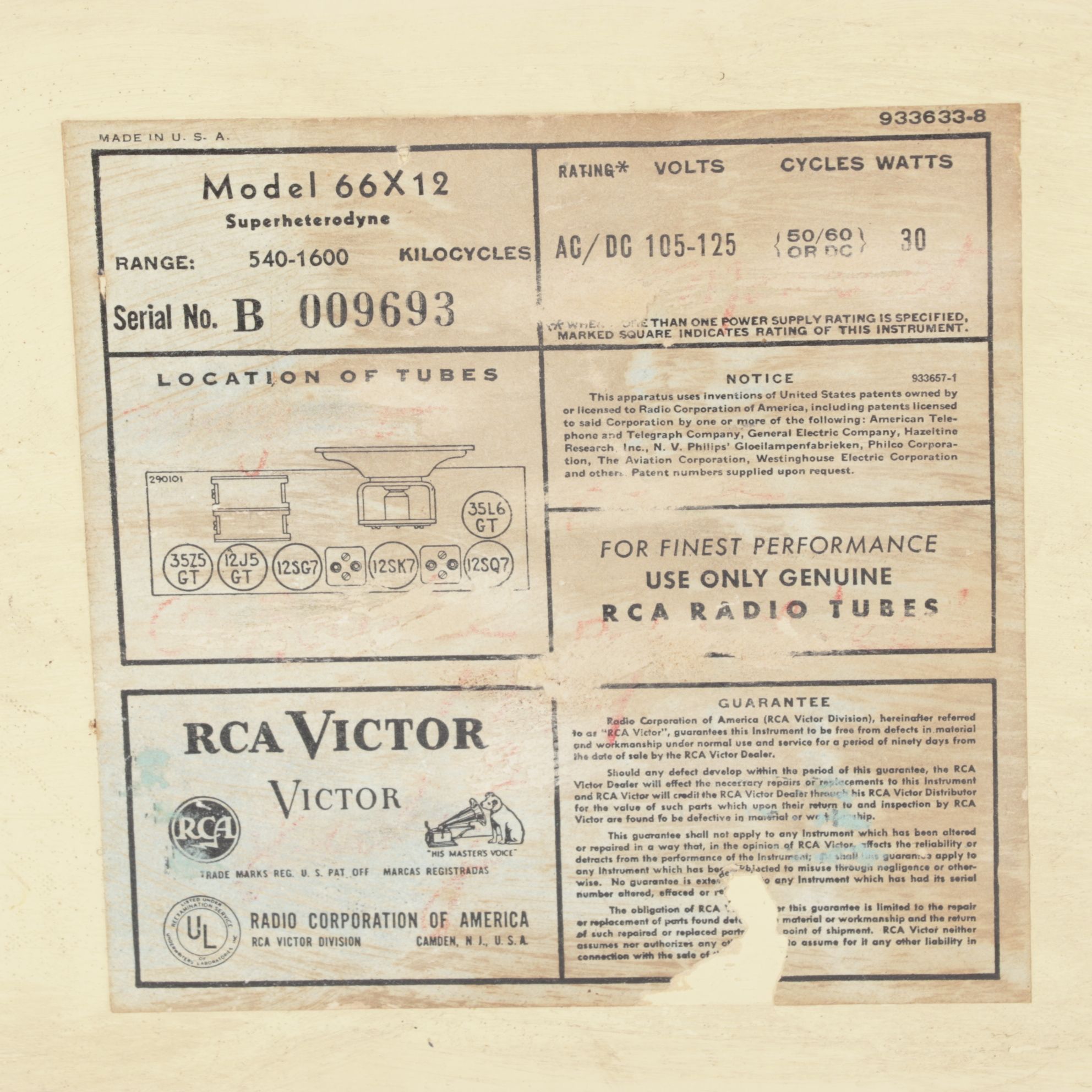 Crosley & RCA Victor AM/FM Desk Radios, Mid-20th Century