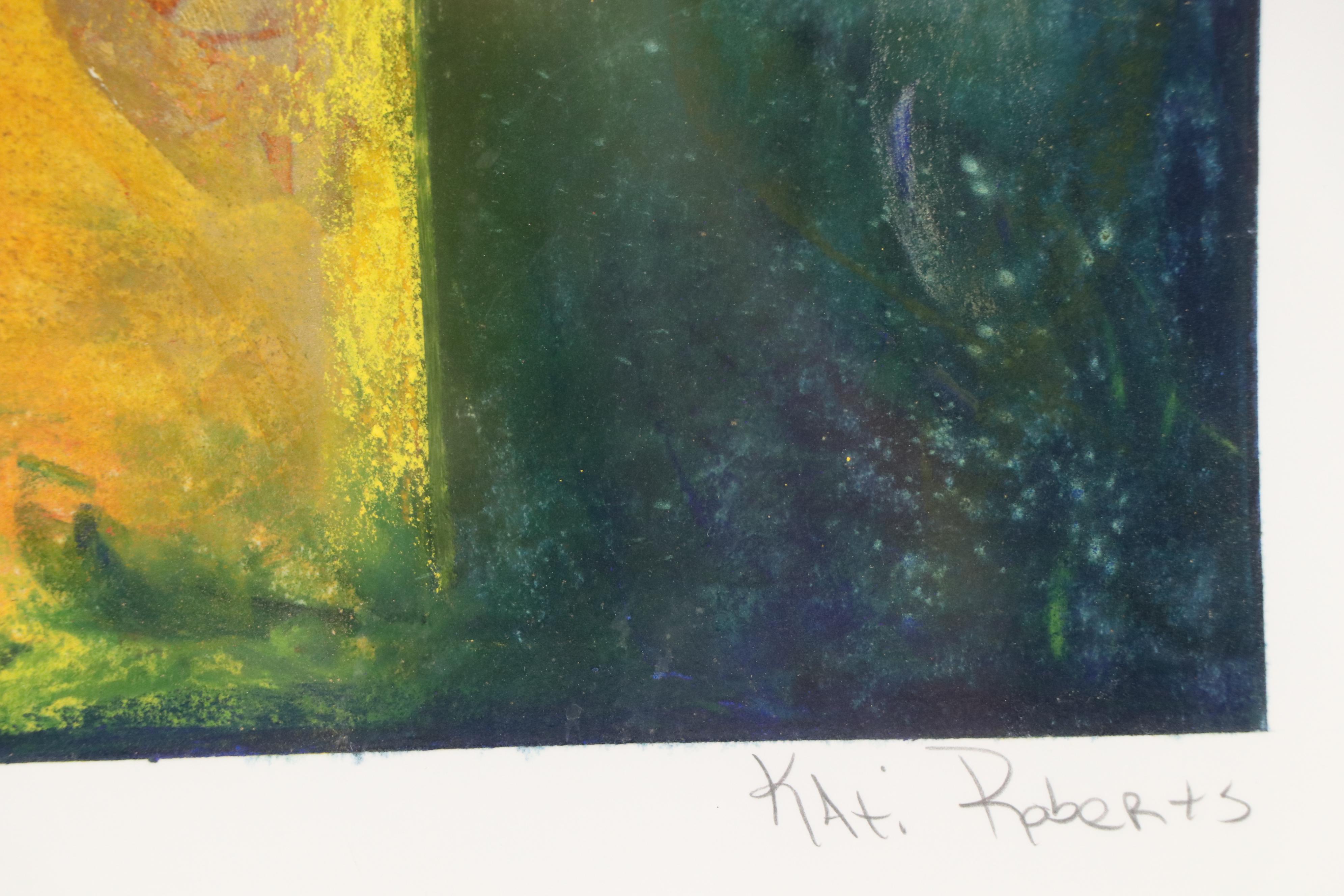 Kati Roberts Modern Mixed Media Painting, 21st Century