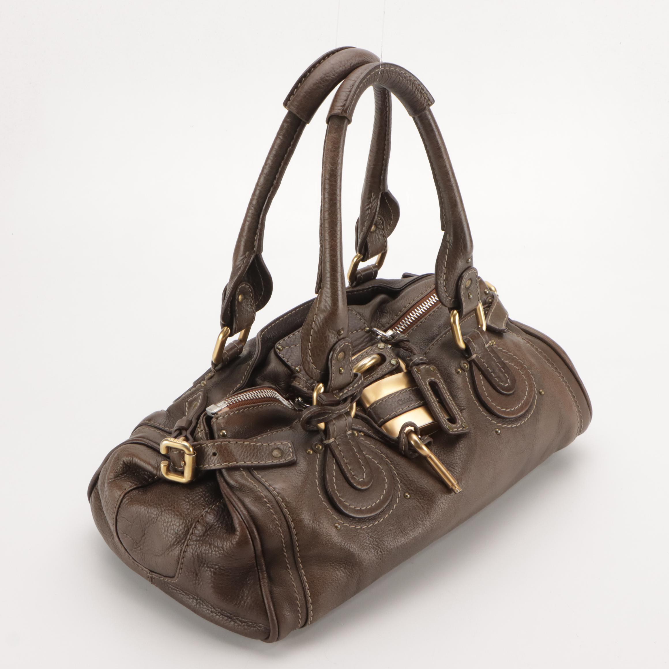 Chloé Paddington Shoulder Bag in Mocha Brown Leather