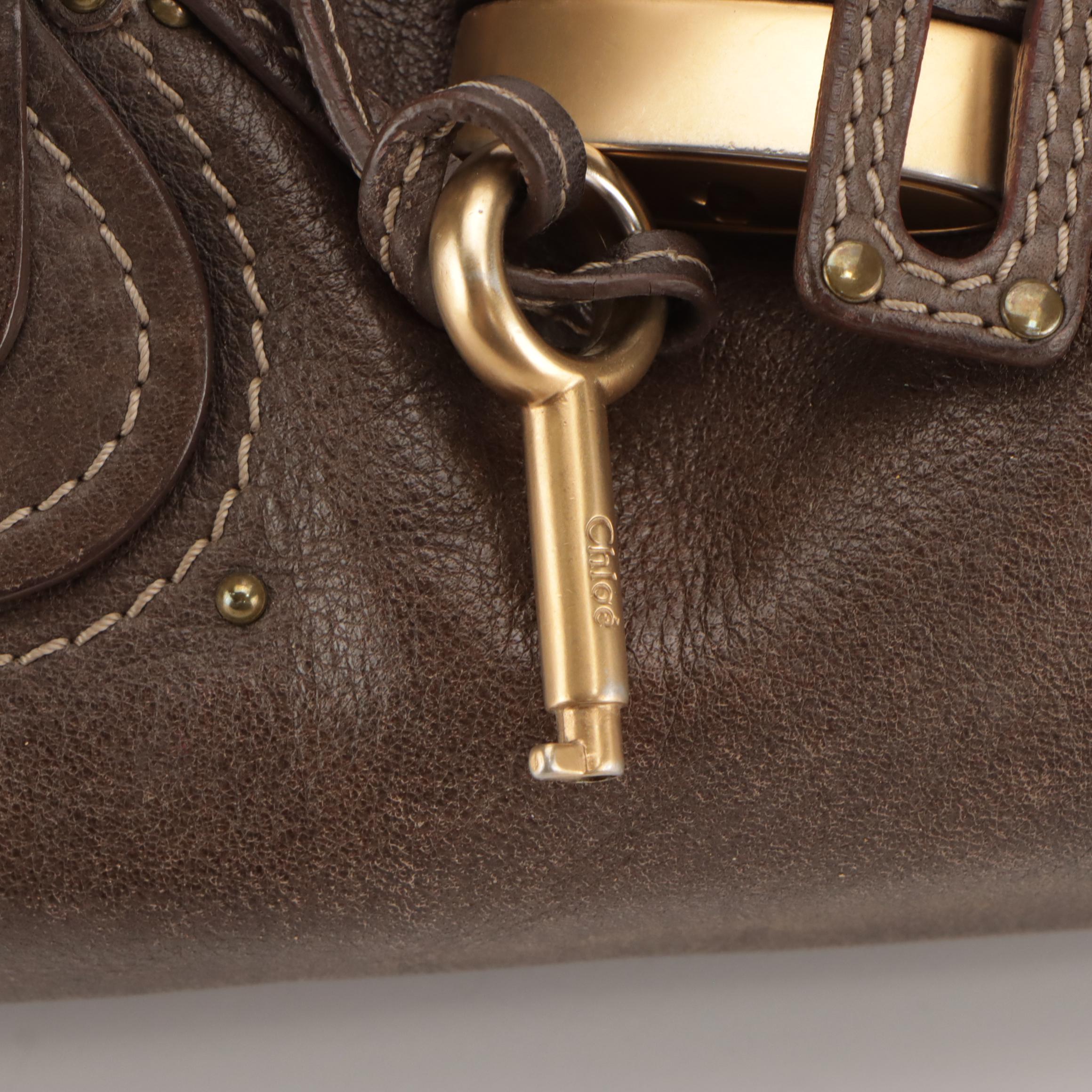 Chloé Paddington Shoulder Bag in Mocha Brown Leather