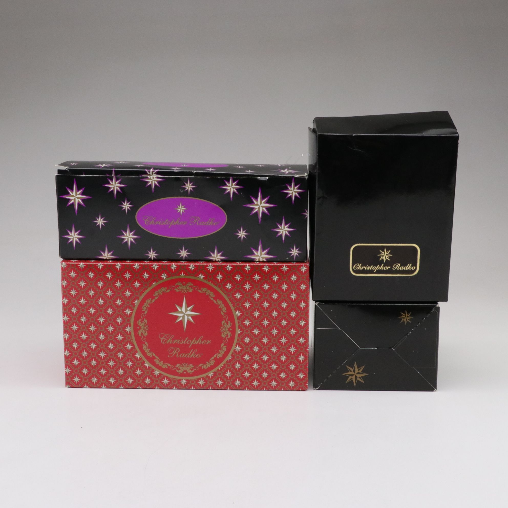 Five Christopher Radko Blown Glass Christmas Ornaments