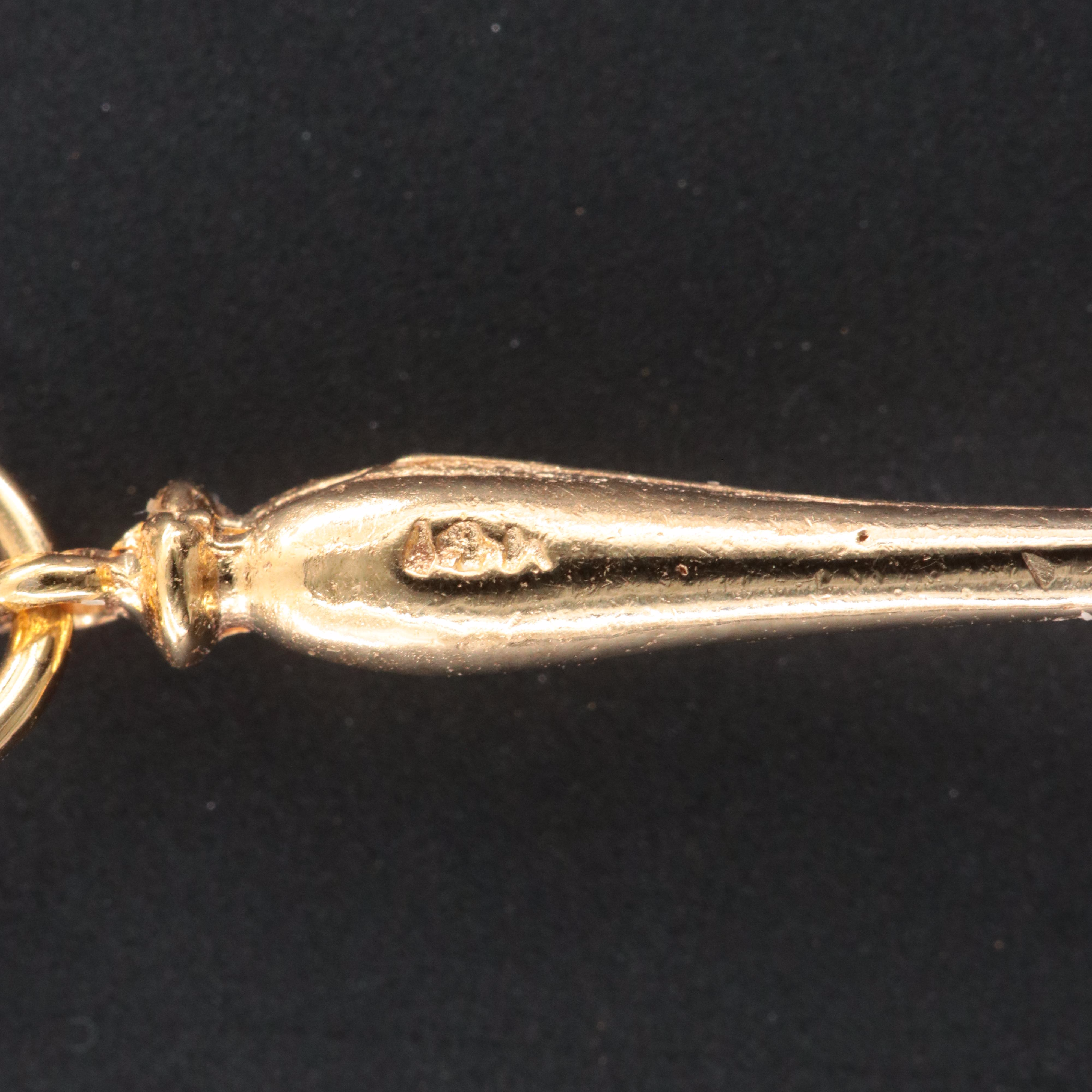 14K Gavel Charm Pendant