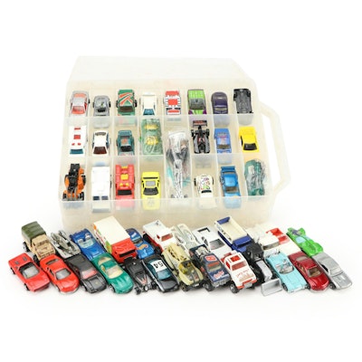 Hot Wheels "Tail Dragger," "58 Corvette," and More Toy Cars in Carrying Case Hot Wheels "Tail Dragger," "58 Corvette," and More Toy Cars in Carrying Case