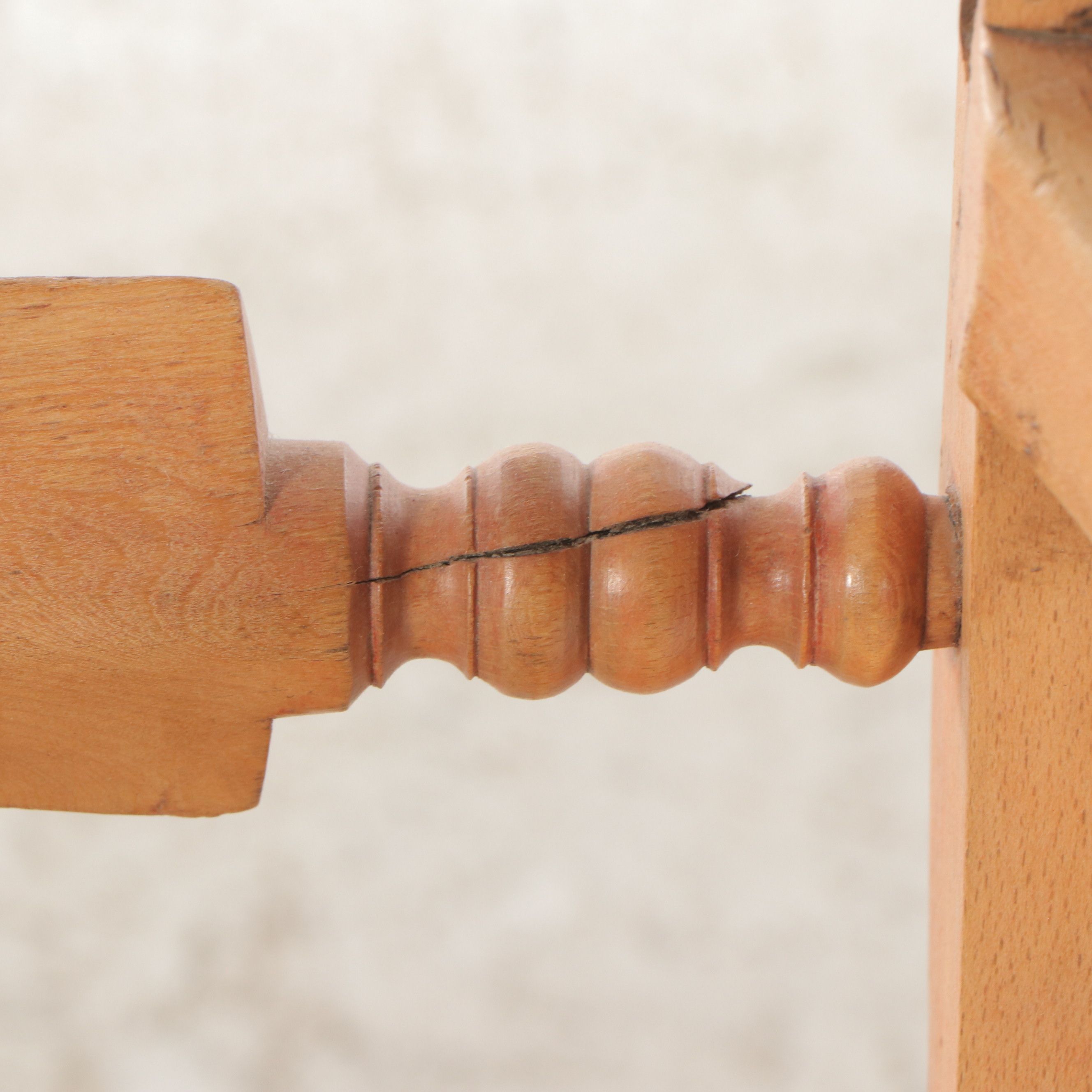 Primitive Style Pine Rocking Chair with Accent Table