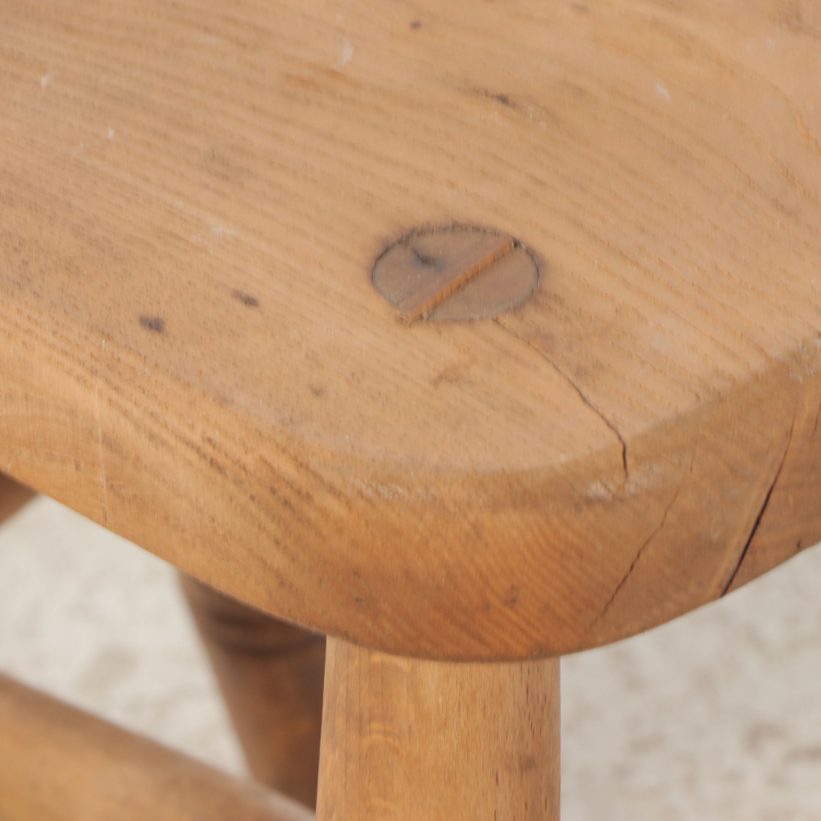 Primitive Style Pine Rocking Chair with Accent Table