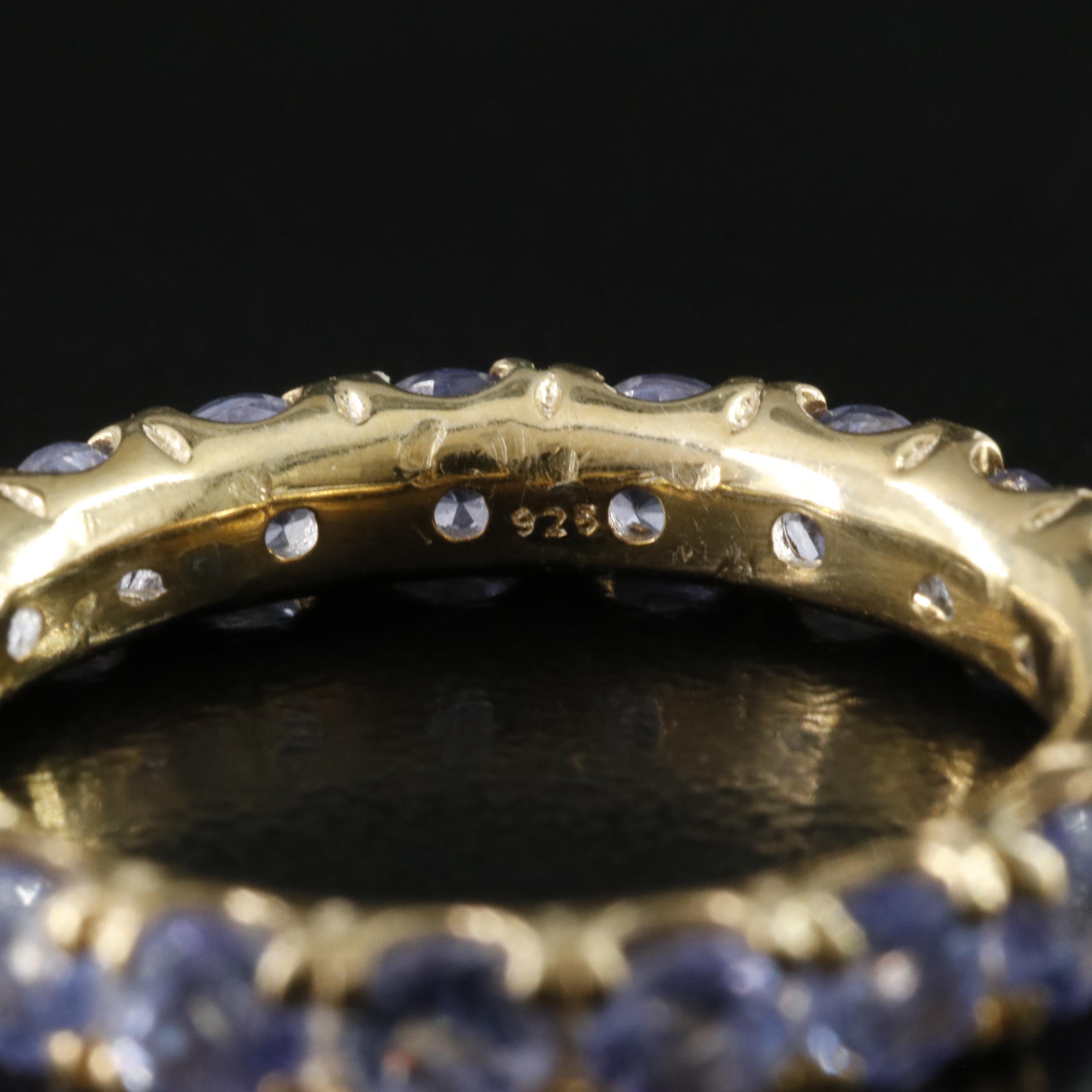 Sterling Tanzanite Eternity Band