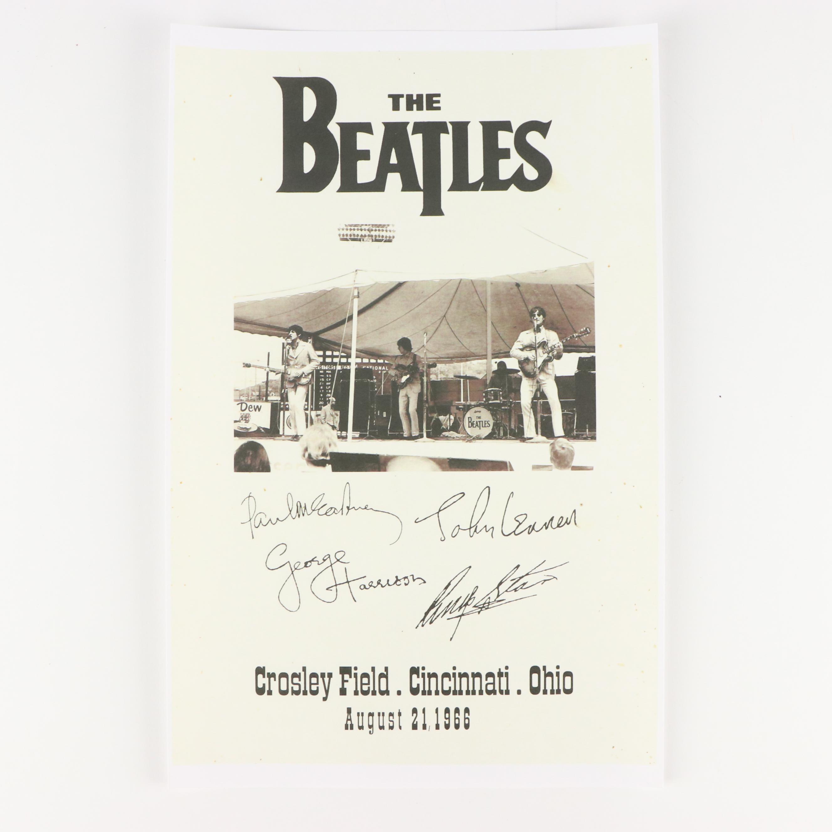 The Beatles Crosley Field Cincinnati Concert Reproduction Posters