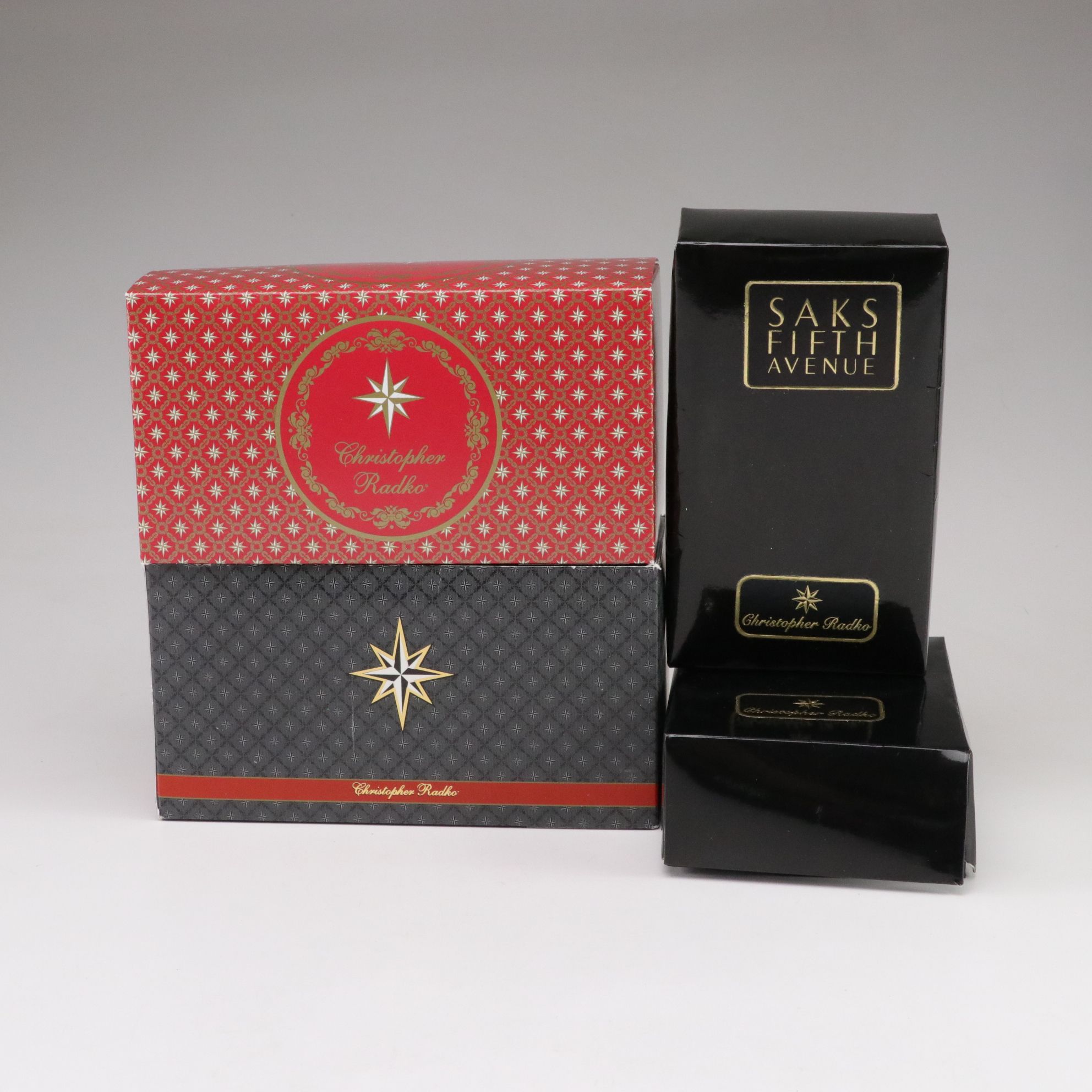 Four Christopher Radko Glass Christmas Ornaments with "Paris is Sweet"