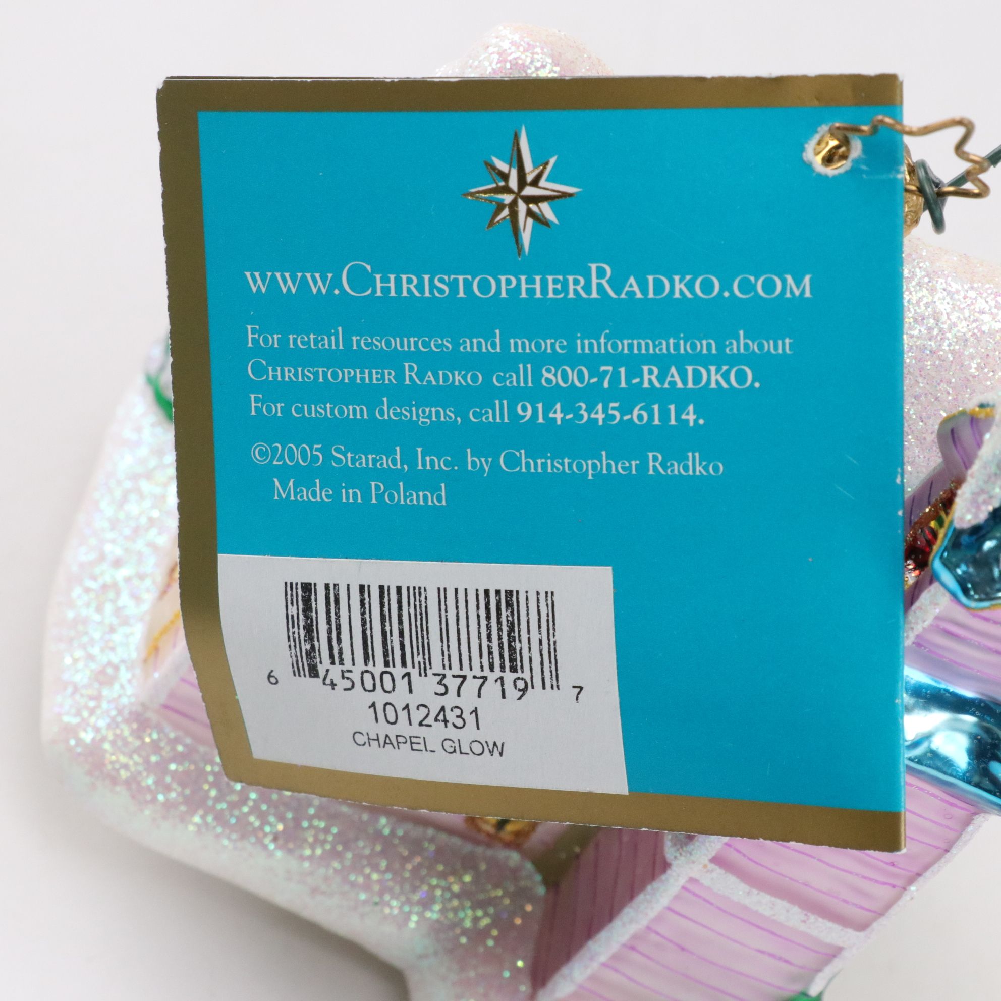 Four Christopher Radko Glass Christmas Ornaments with "Paris is Sweet"