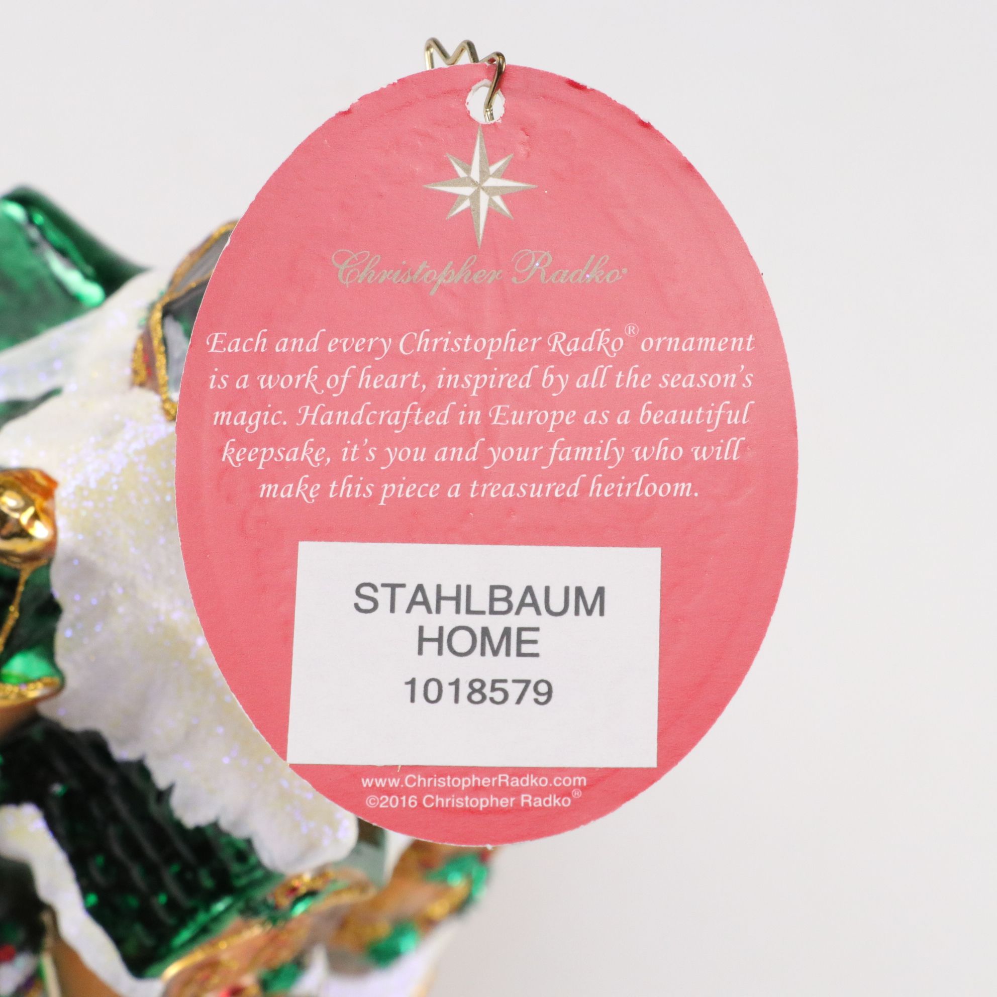 Four Christopher Radko Glass Christmas Ornaments with "Paris is Sweet"