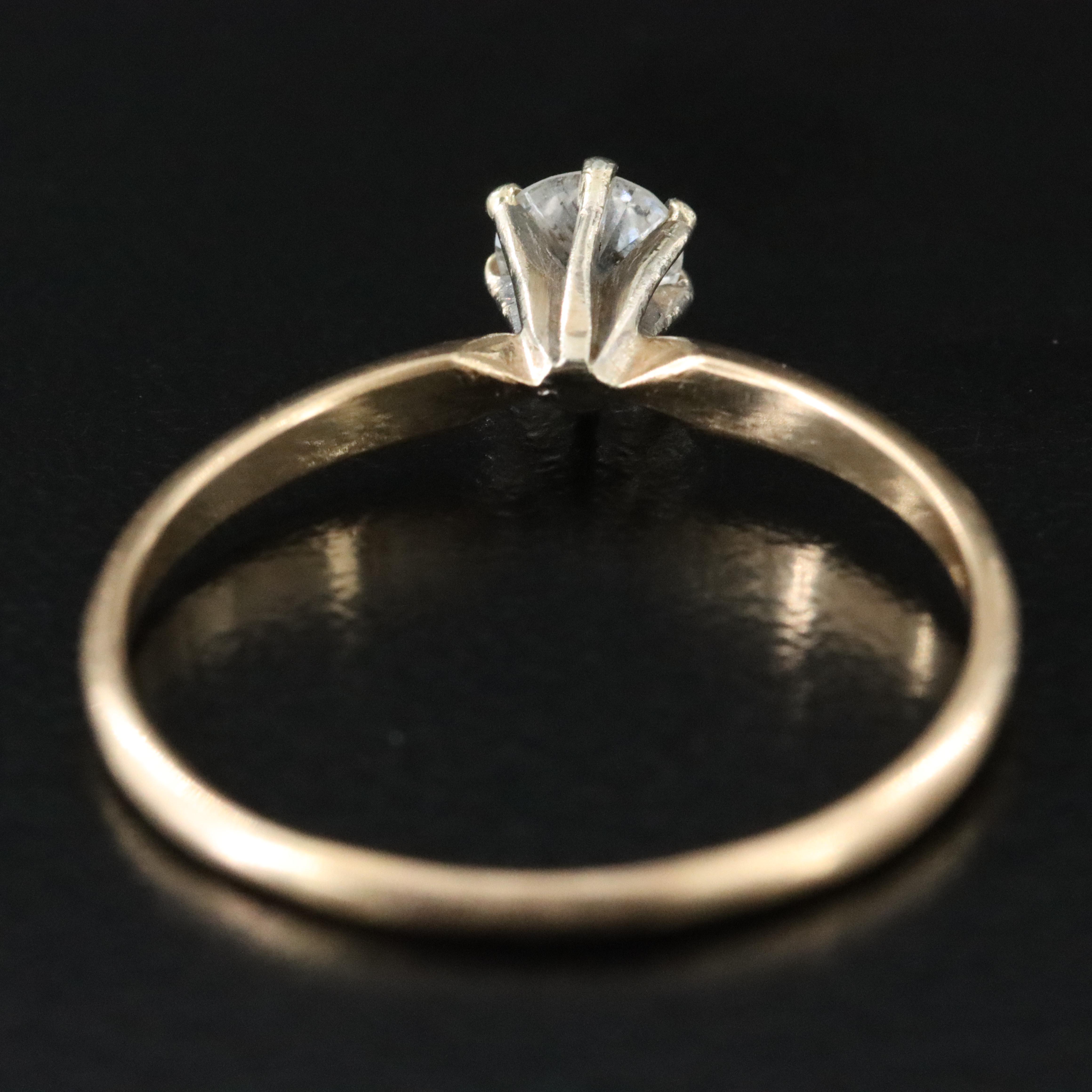 14K 0.35 CT Diamond Solitaire Ring