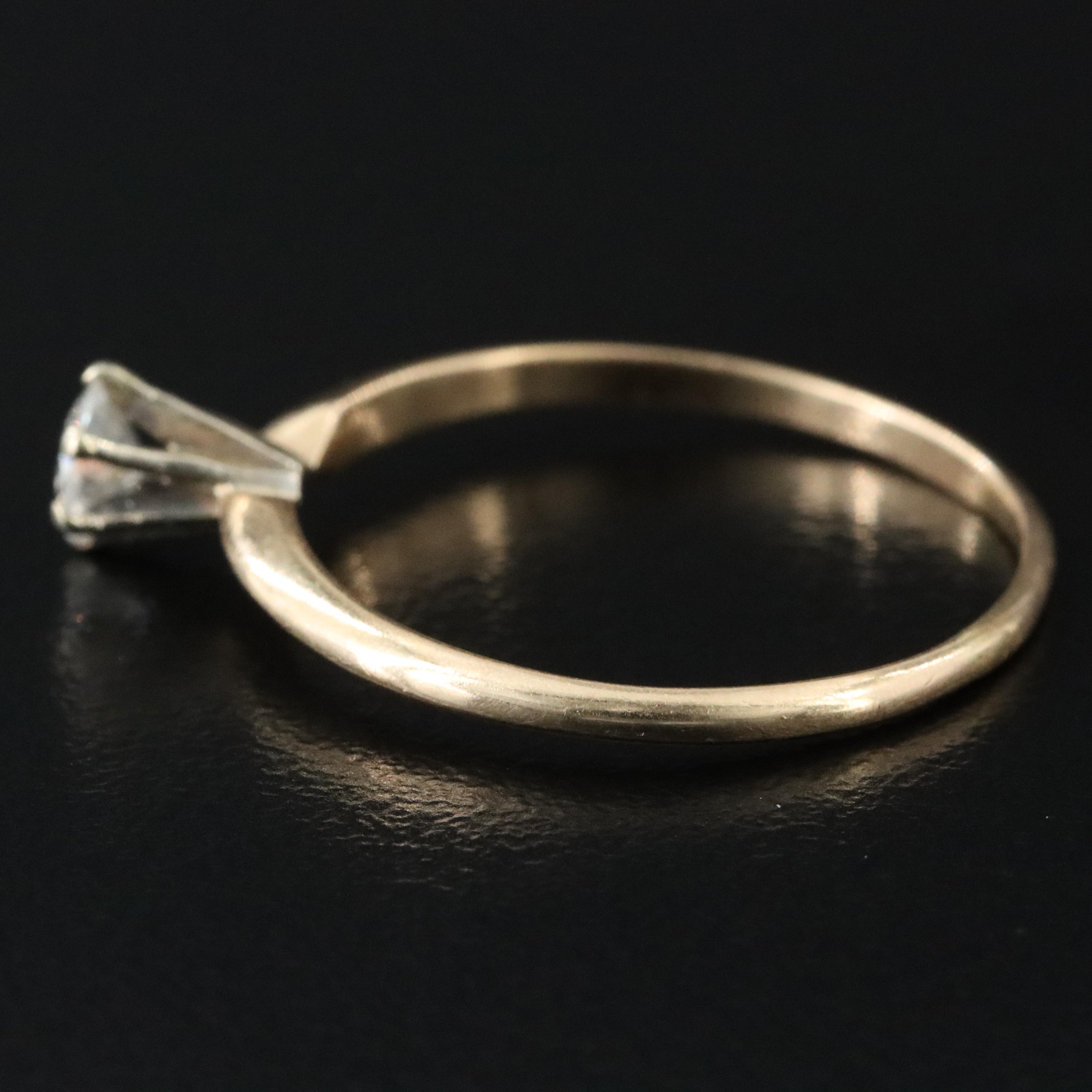 14K 0.35 CT Diamond Solitaire Ring