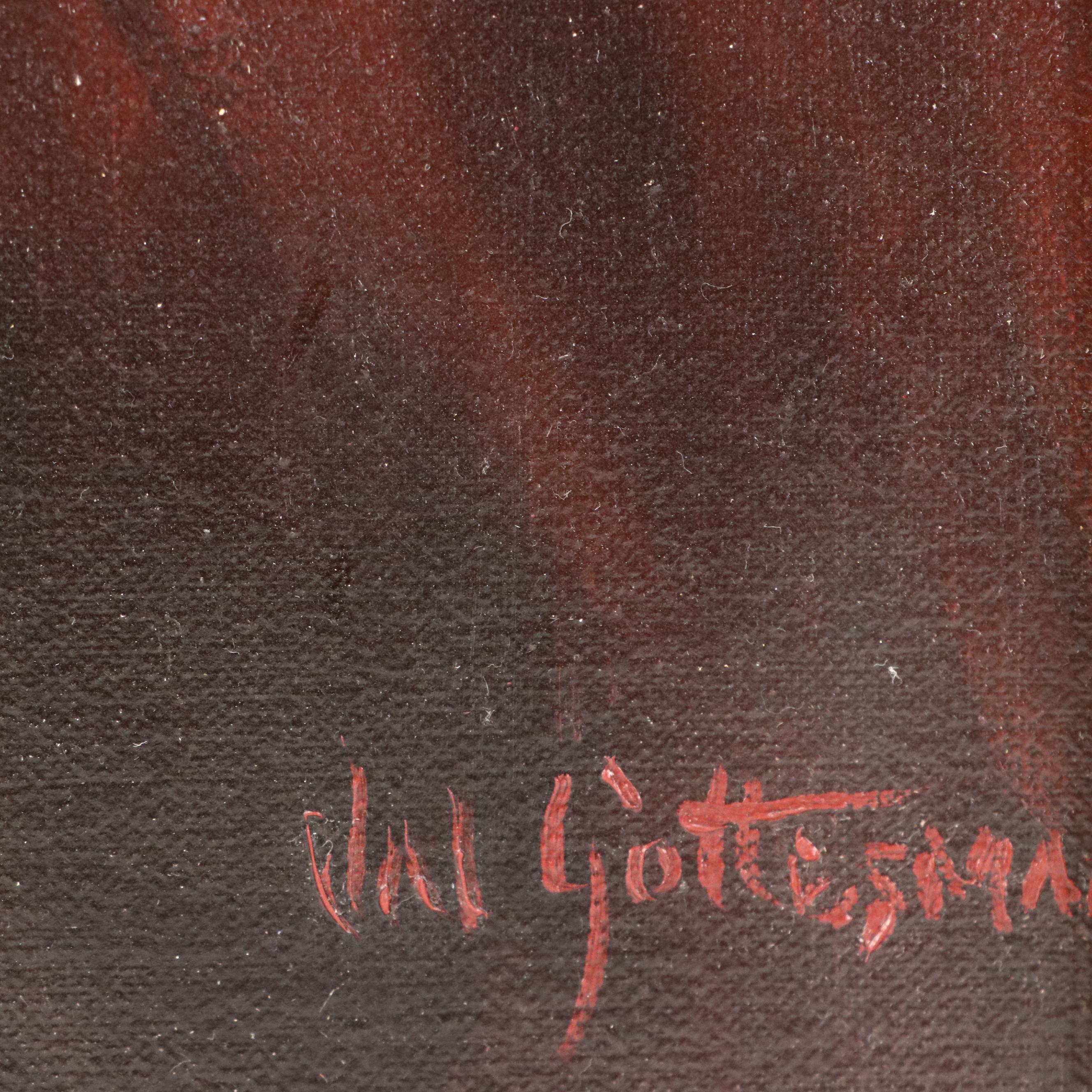 Val Gottesman Oil Painting of Close-Up Equine Portrait, Late 20th - 21st Century