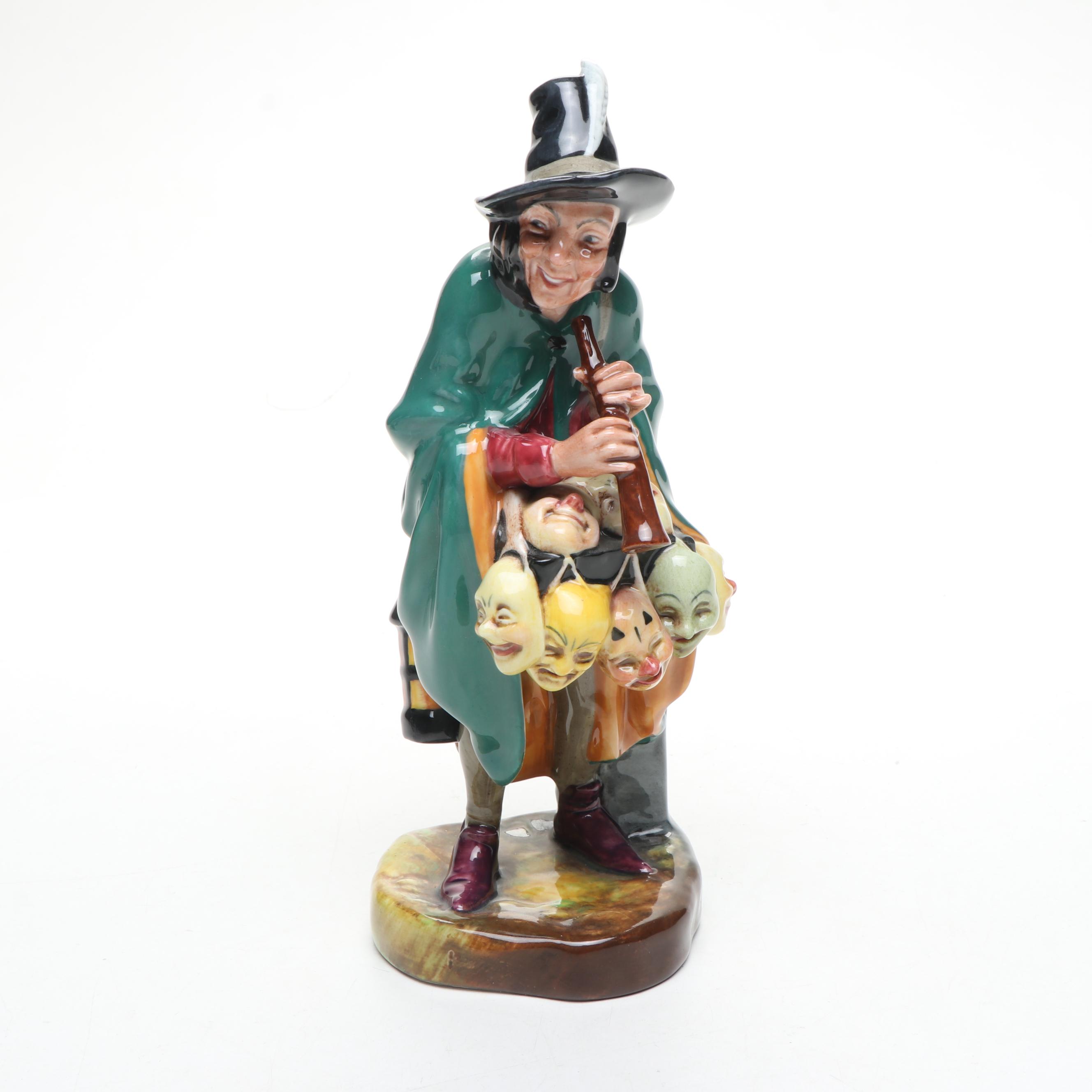 Royal Doulton "The Mask Seller" and Other Porcelain Figurines