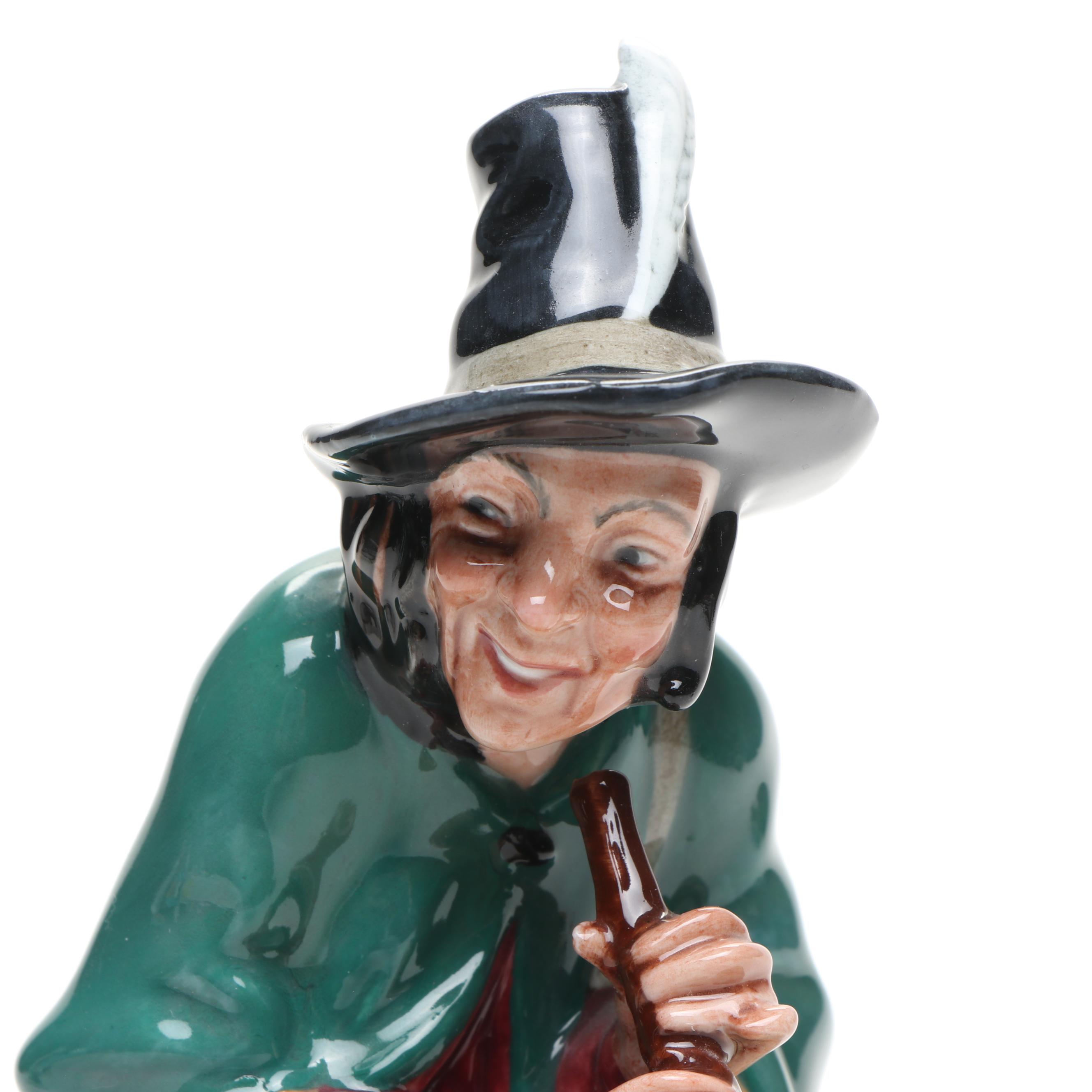 Royal Doulton "The Mask Seller" and Other Porcelain Figurines