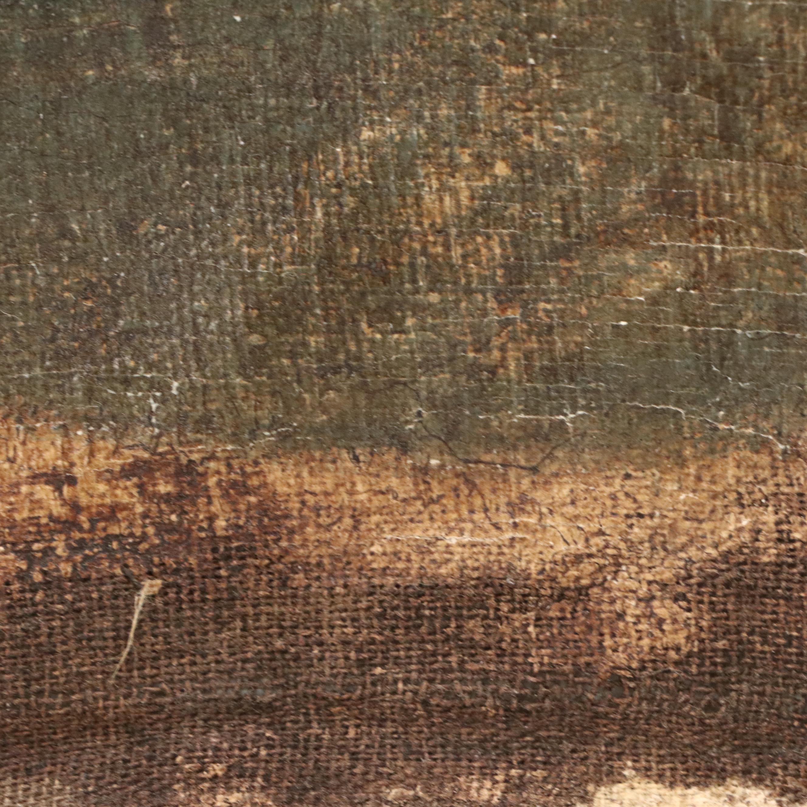 Spanish Colonial Cusco Style Oil Portrait of Martyred Female Saint