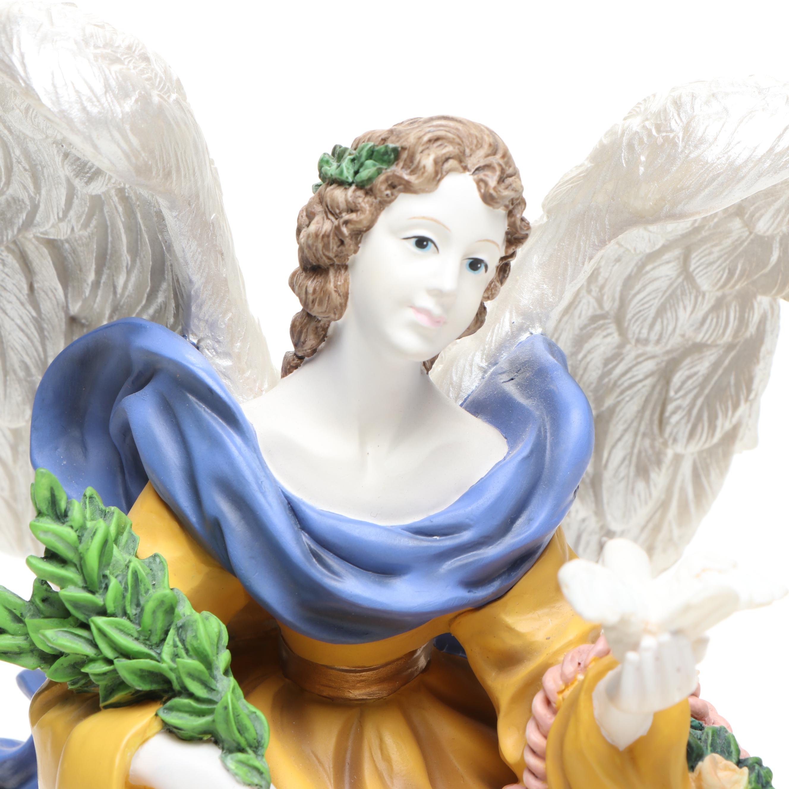 Royal Doulton "Angel of Peace" with Goebel Figurines, Mid to Late 20th Century