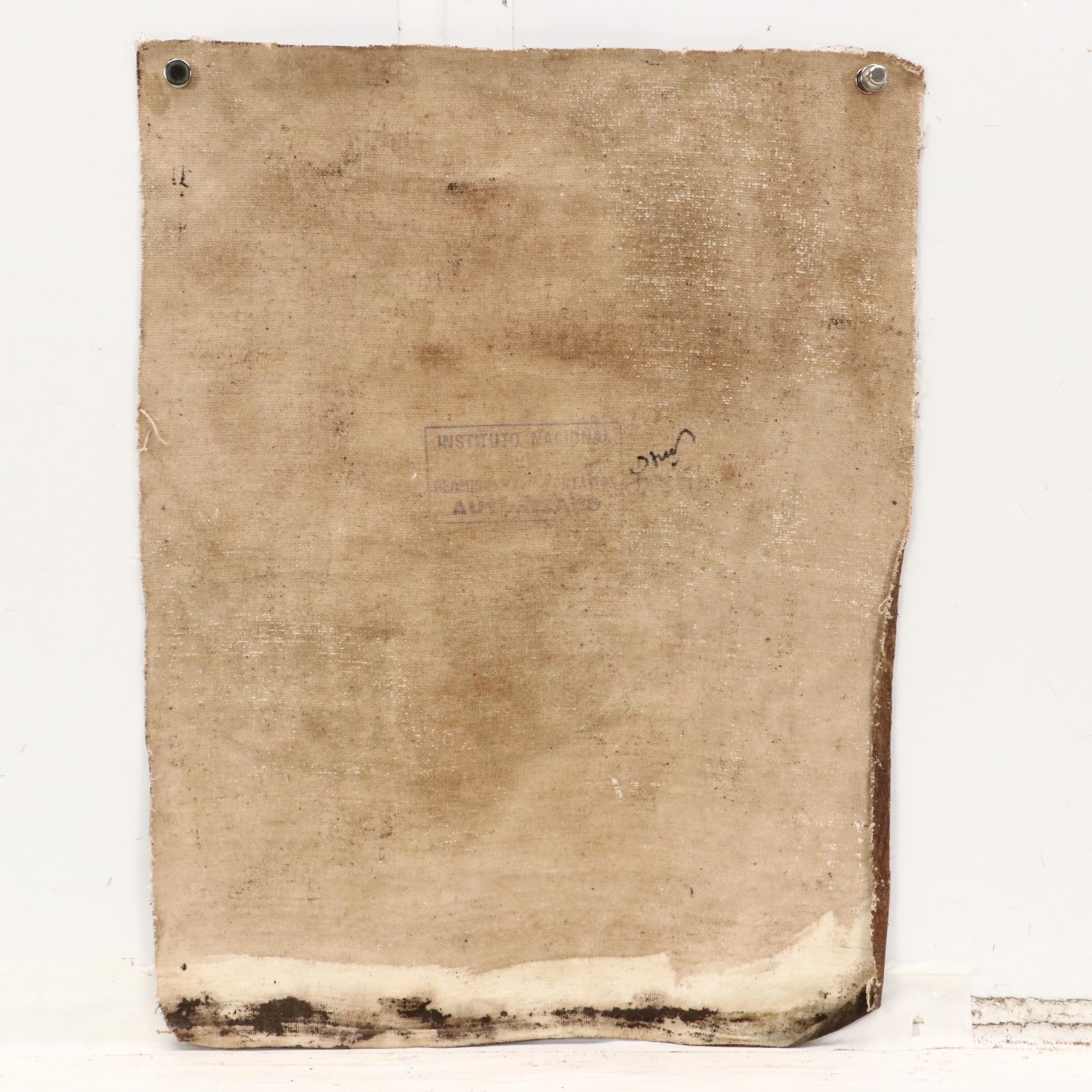 Spanish Colonial Cusco Style Oil Portrait of Martyred Female Saint