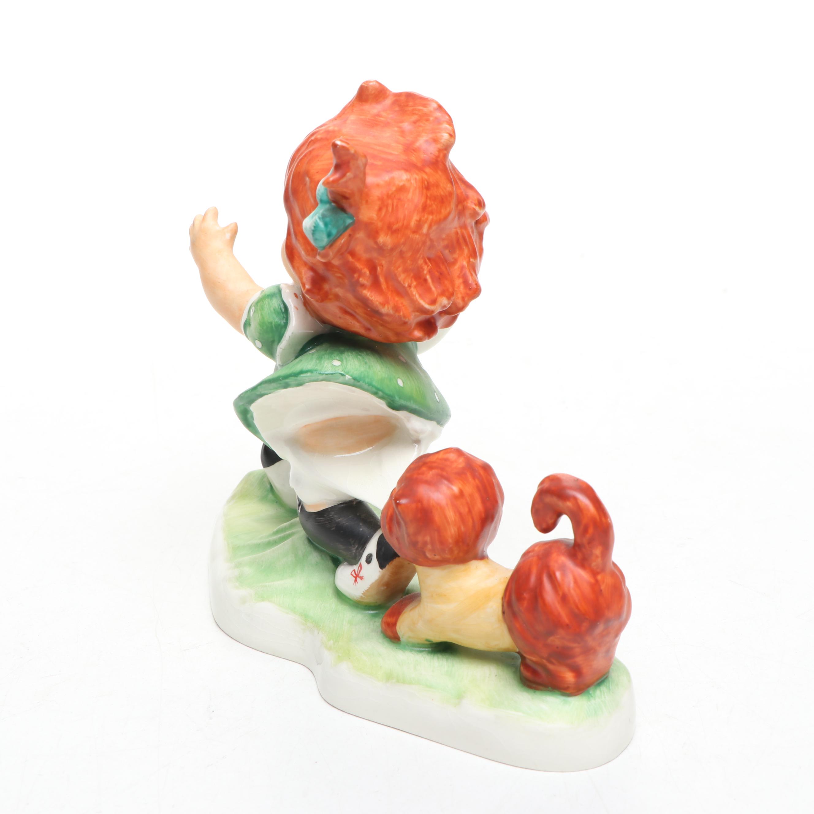 Royal Doulton "Angel of Peace" with Goebel Figurines, Mid to Late 20th Century