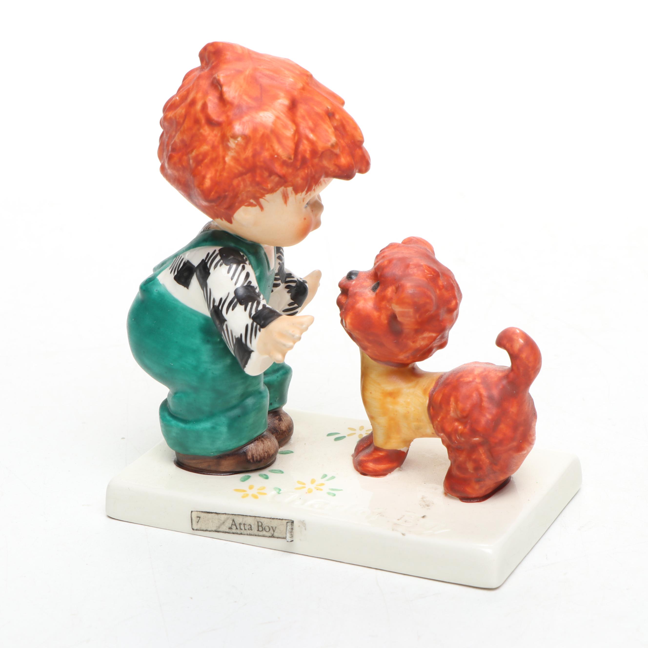 Royal Doulton "Angel of Peace" with Goebel Figurines, Mid to Late 20th Century