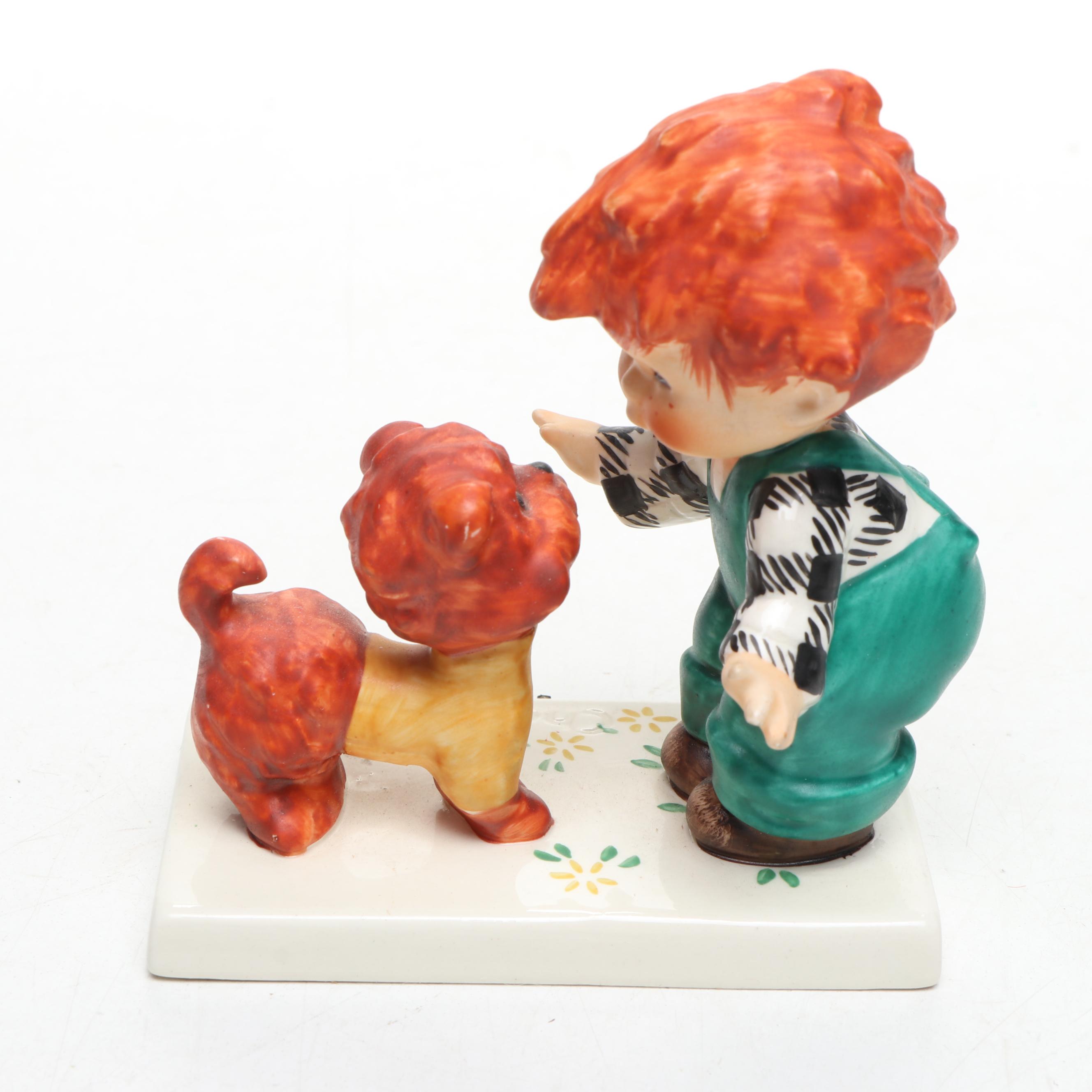 Royal Doulton "Angel of Peace" with Goebel Figurines, Mid to Late 20th Century