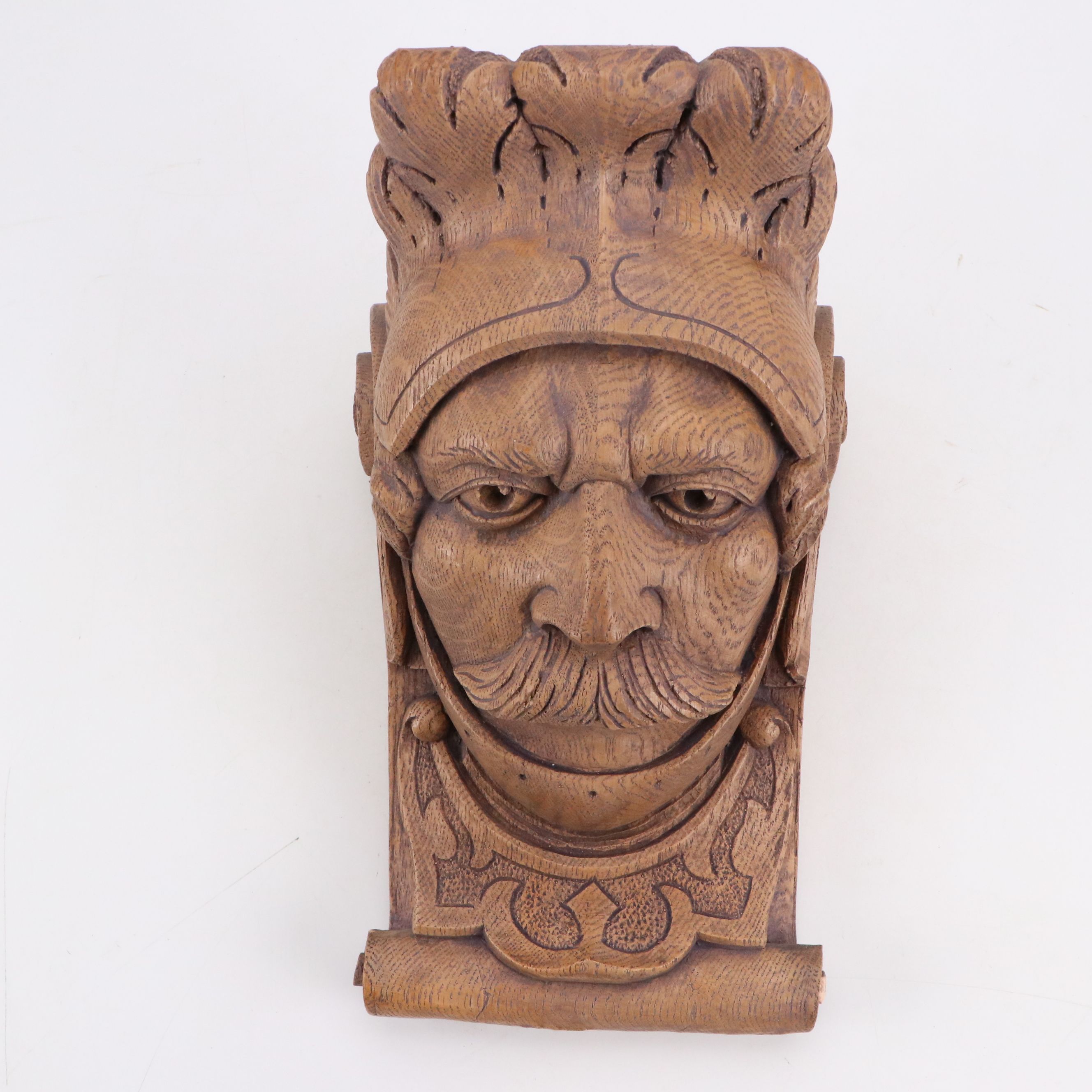 Wood Grain Finish Plaster Star Lady and Knight Corbels