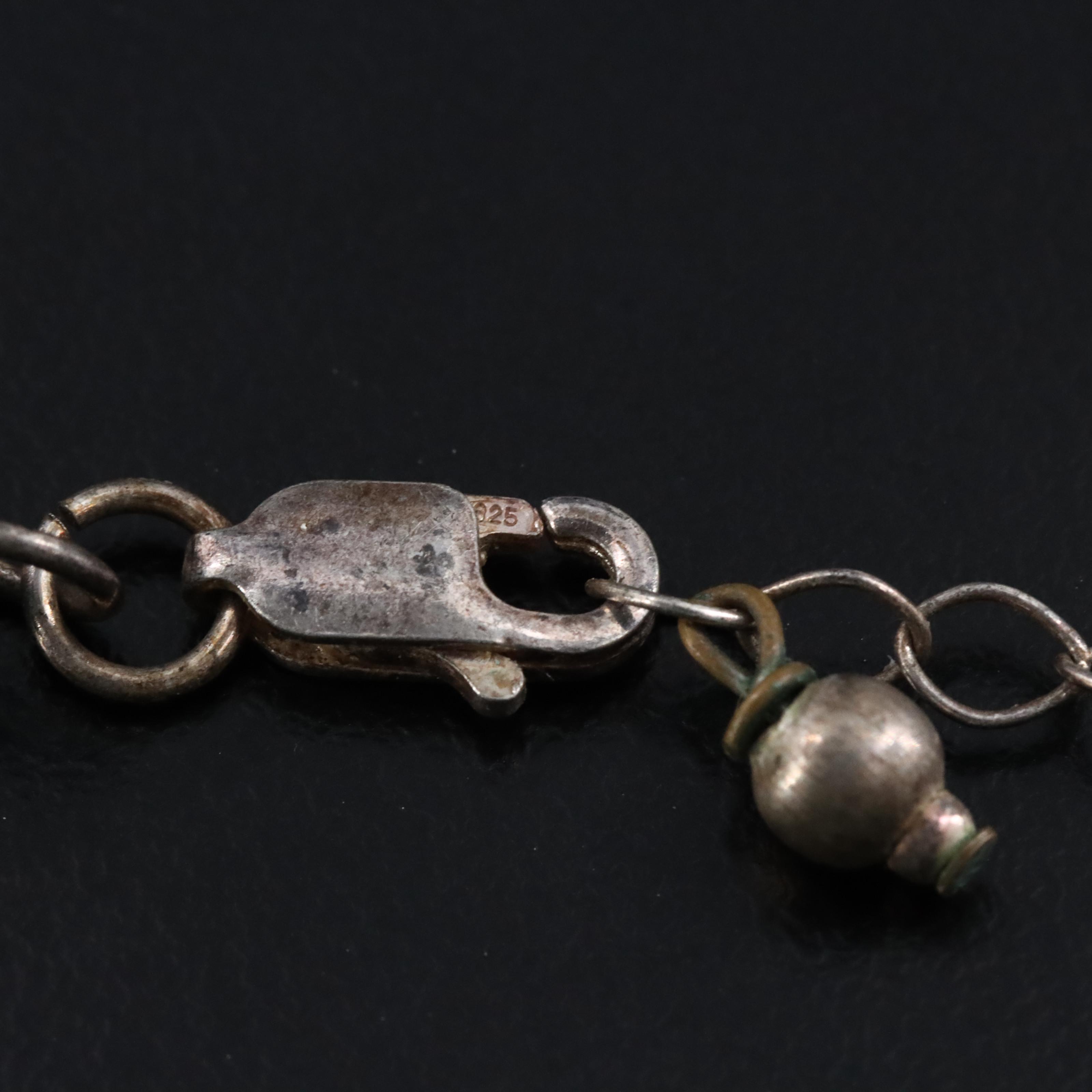 Turquoise Necklace with Sterling Clasp