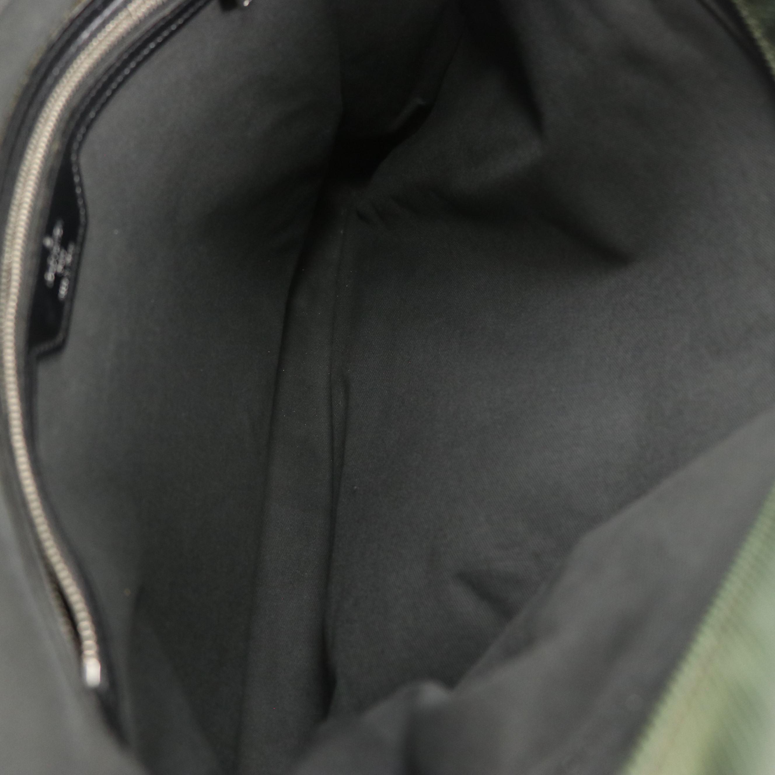 Louis Vuitton Dersou Messenger Bag in Dark Green Taiga Leather and Nylon Canvas