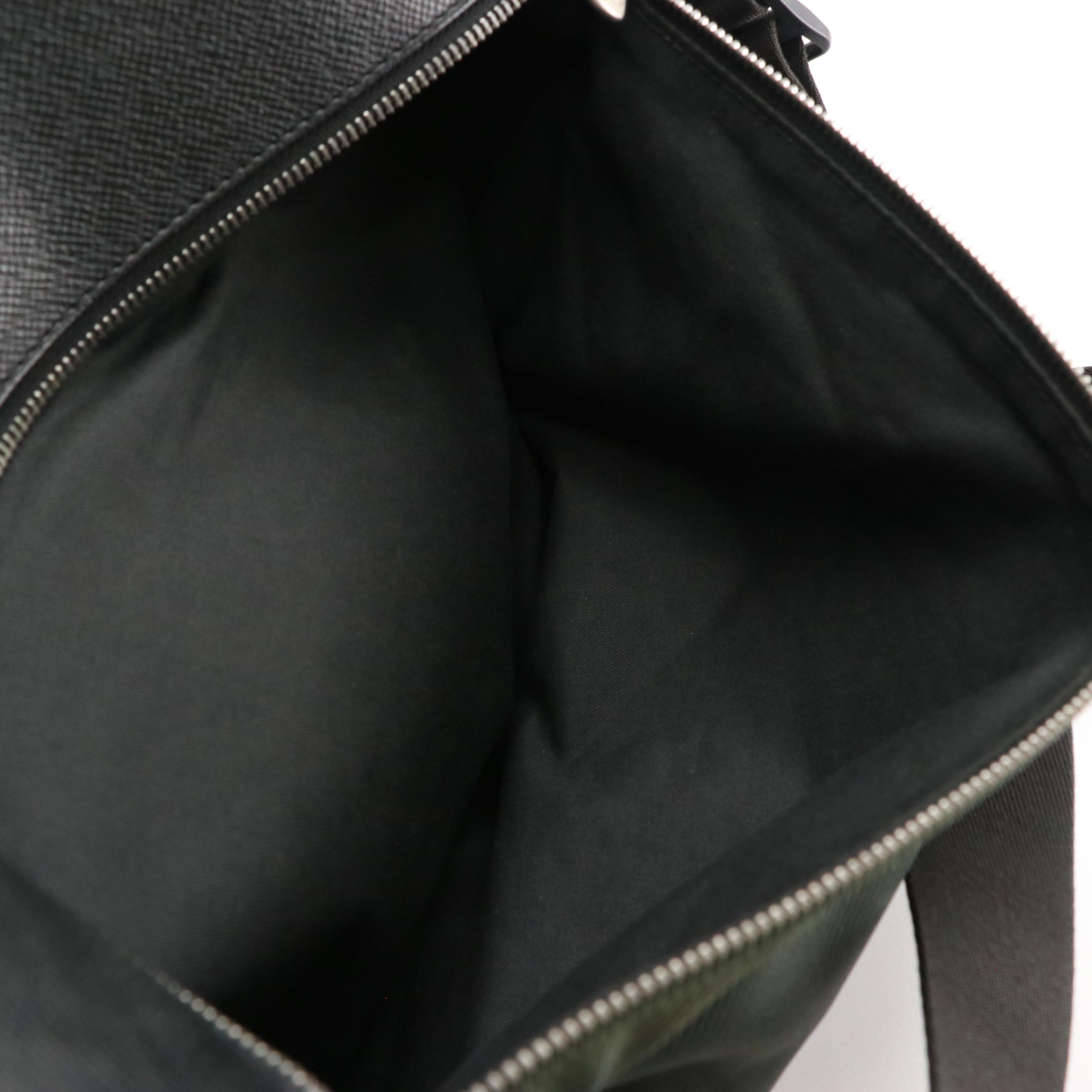 Louis Vuitton Dersou Messenger Bag in Dark Green Taiga Leather and Nylon Canvas