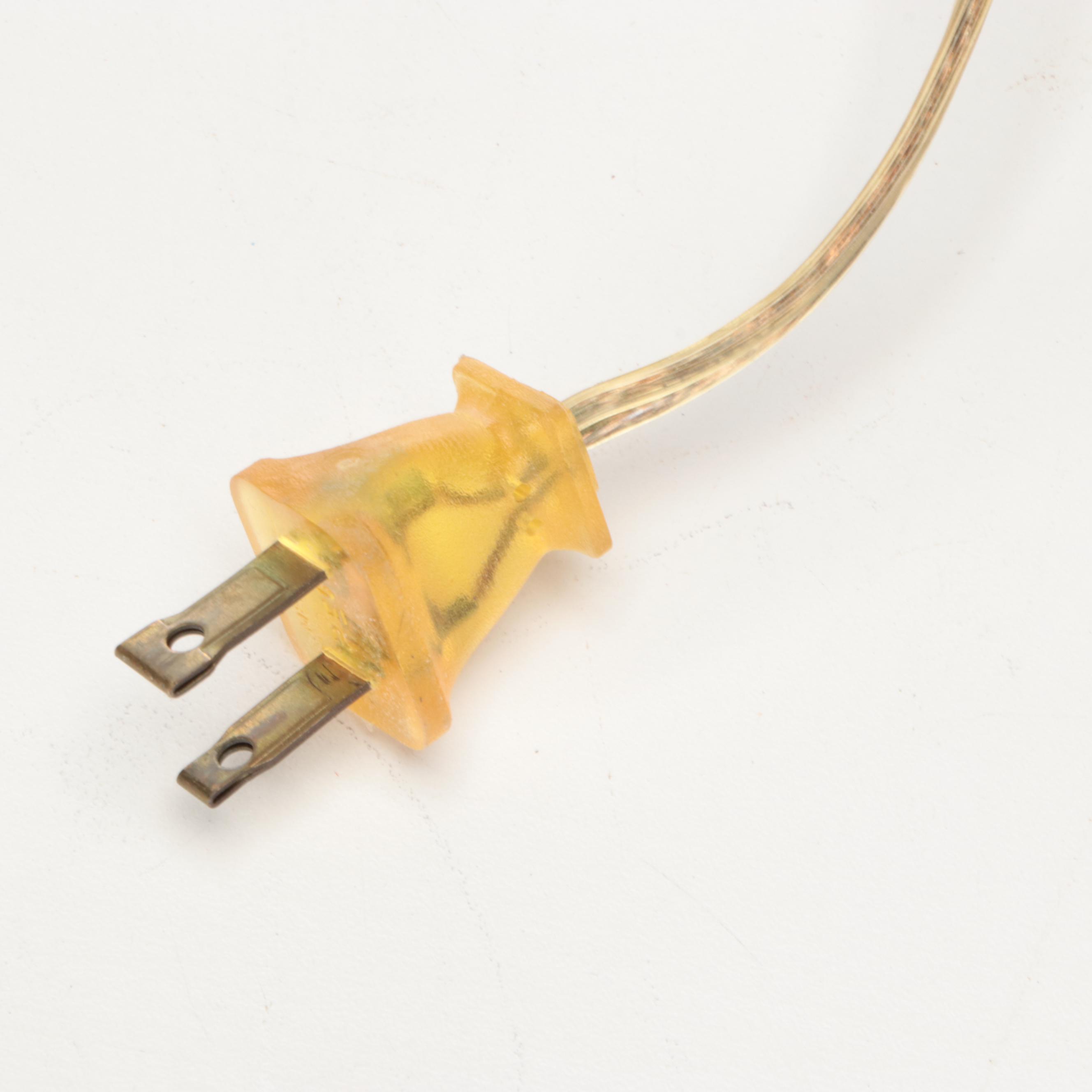 Mid Century Modern Style Wood Table Lamp with Fabric Shade