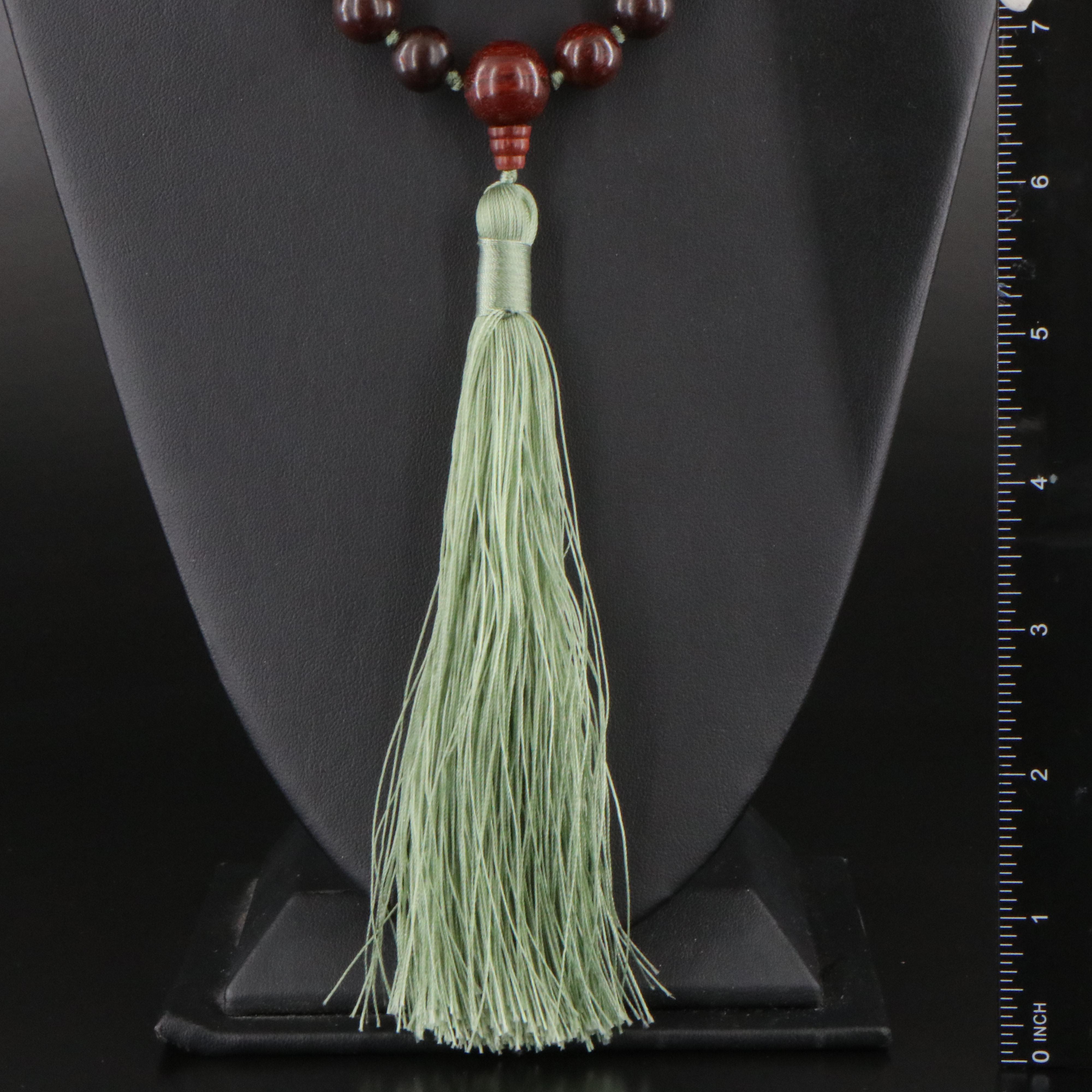 Wood, Bone and Agate Mala Bead Necklaces