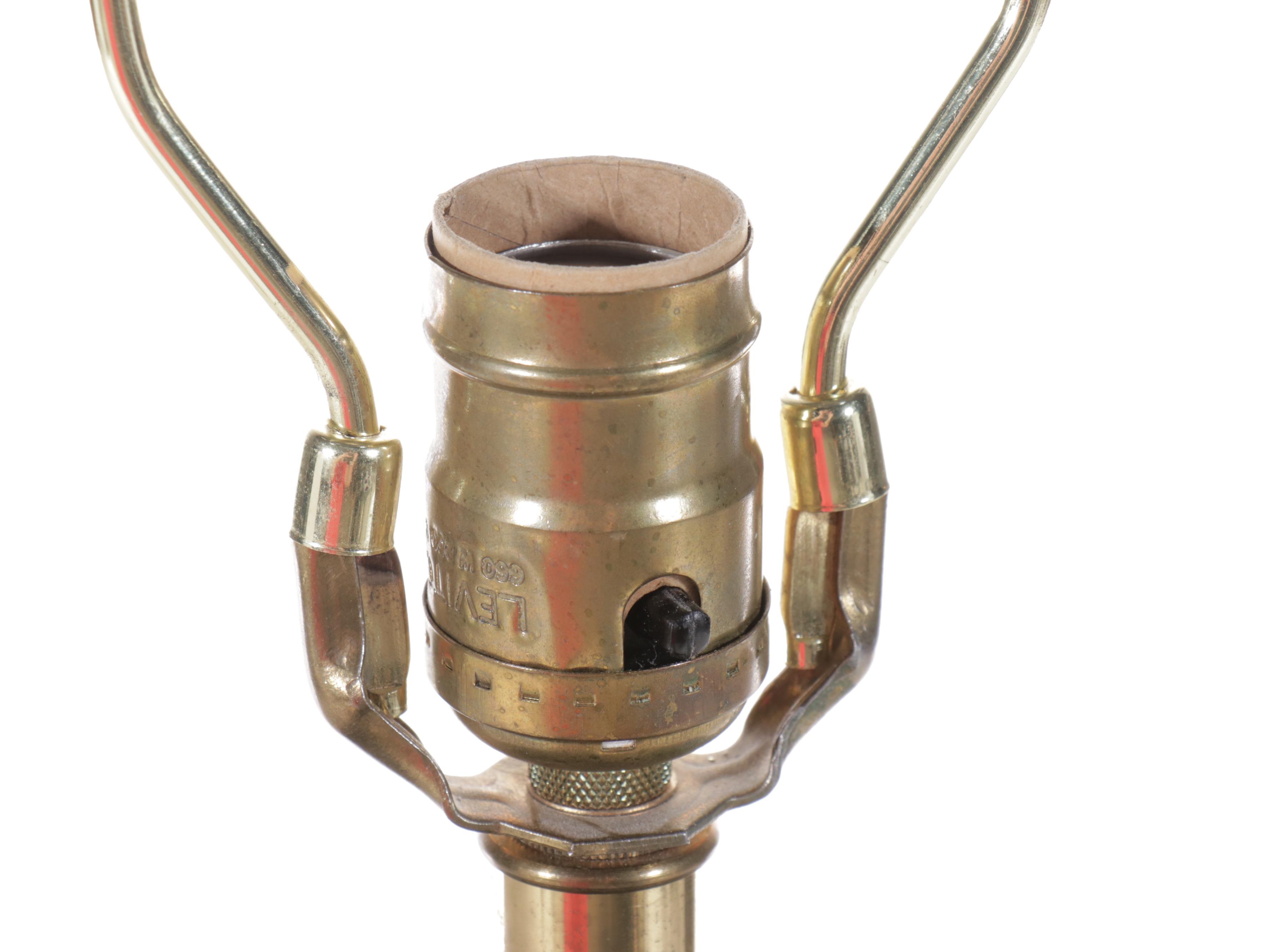 Stonehouse Farm Goods Hand-Painted Floor Lamp with Fancy Bell Silk Shade