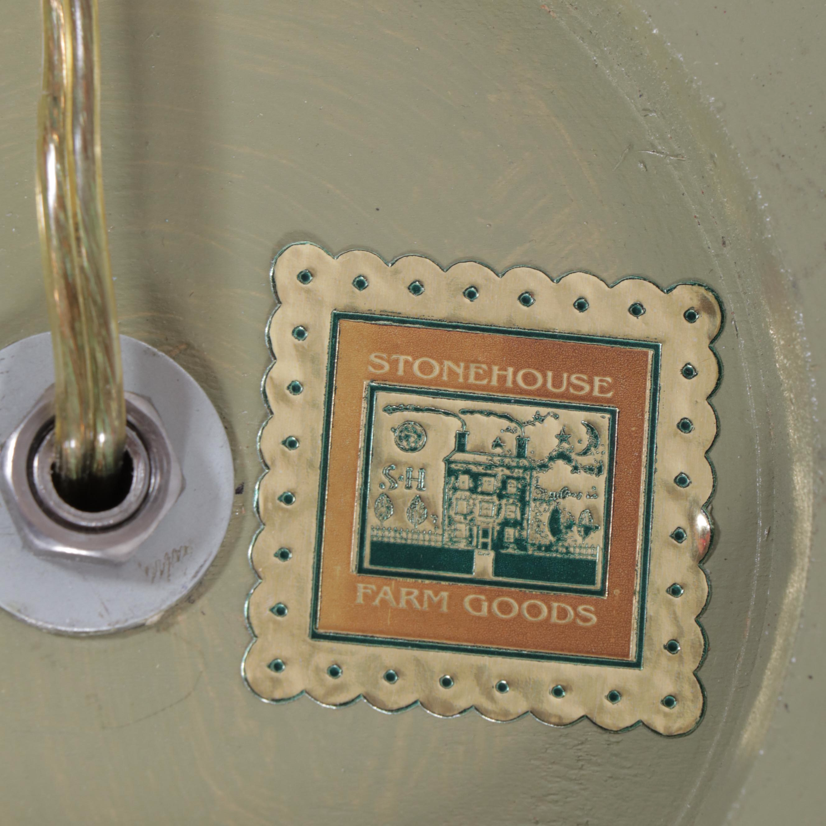 Stonehouse Farm Goods Hand-Painted Floor Lamp with Fancy Bell Silk Shade