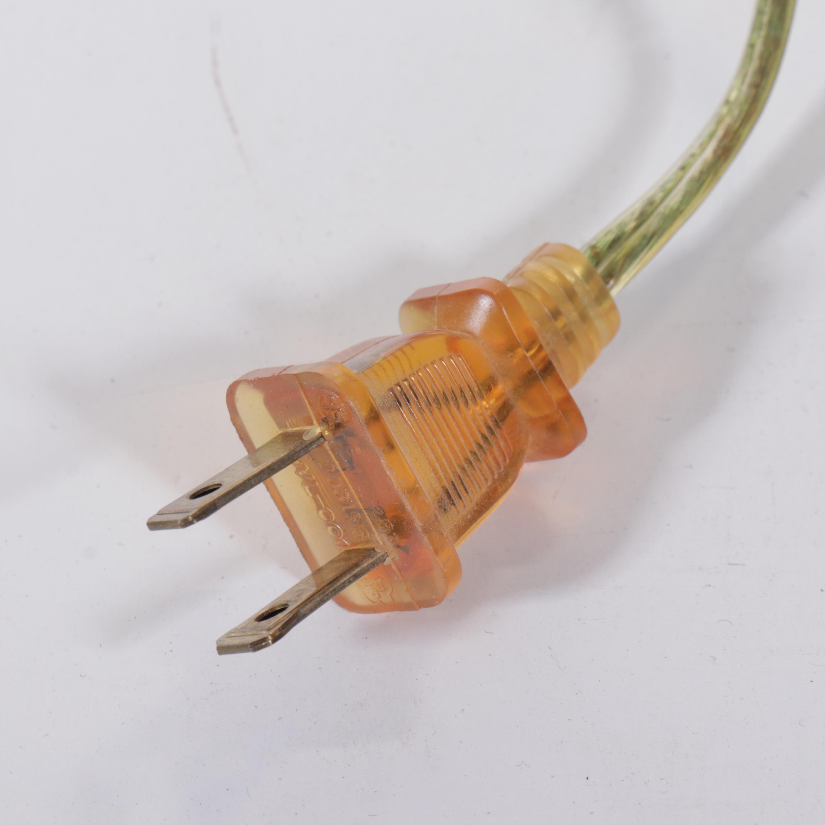 Stonehouse Farm Goods Hand-Painted Floor Lamp with Fancy Bell Silk Shade