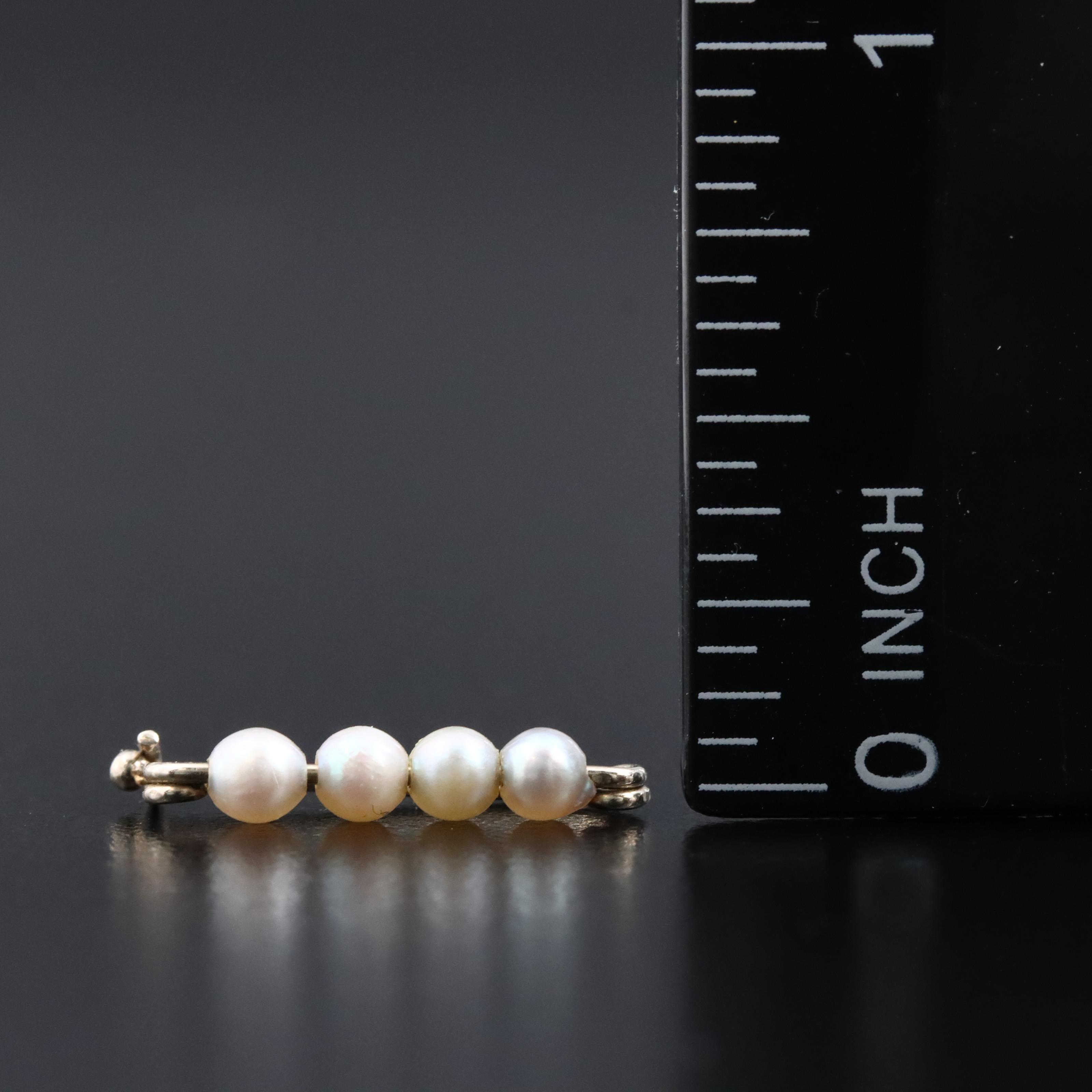 Vintage 14K Pearl Lingerie Pin