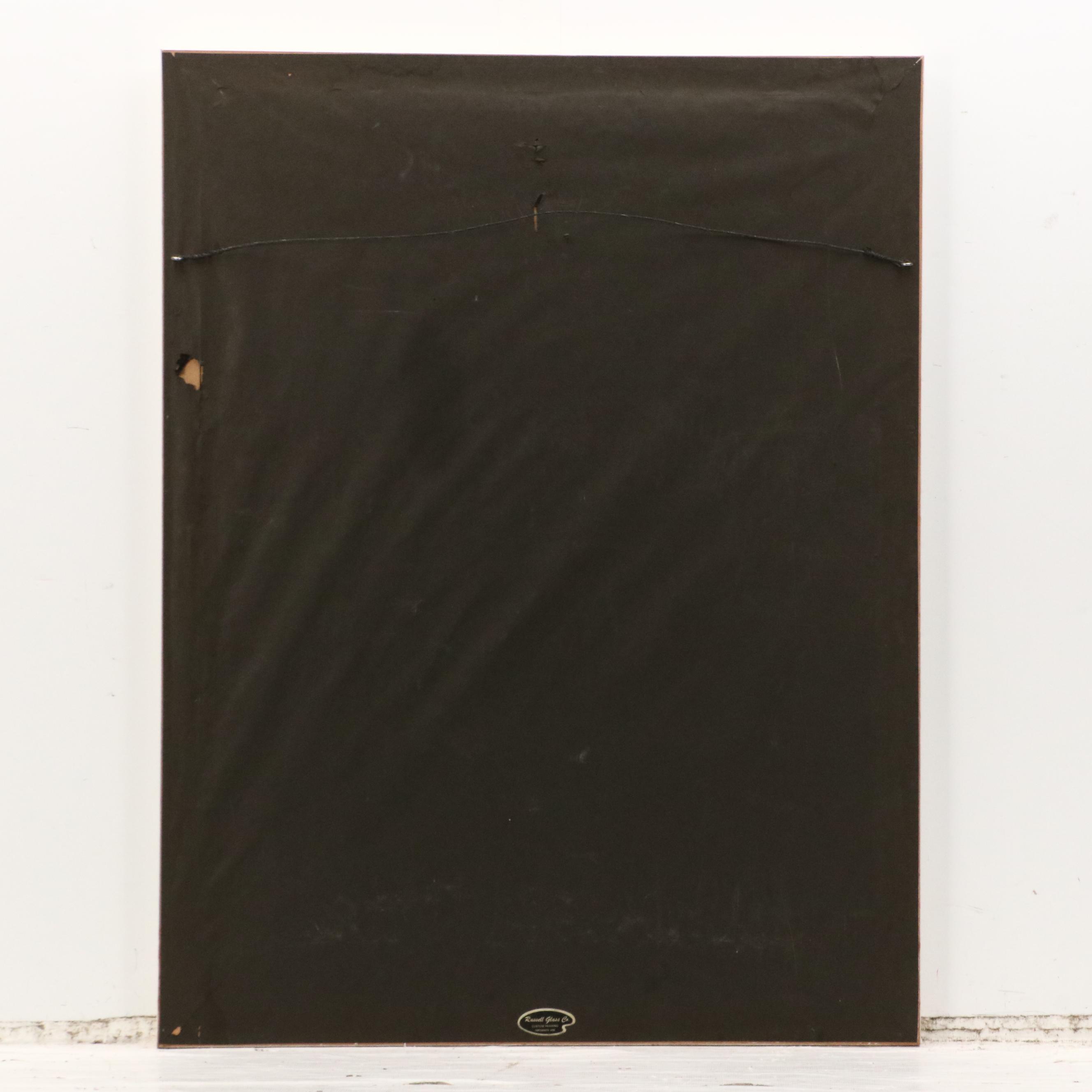 R. Kuntz Stylized Floral Acrylic Painting, 1971