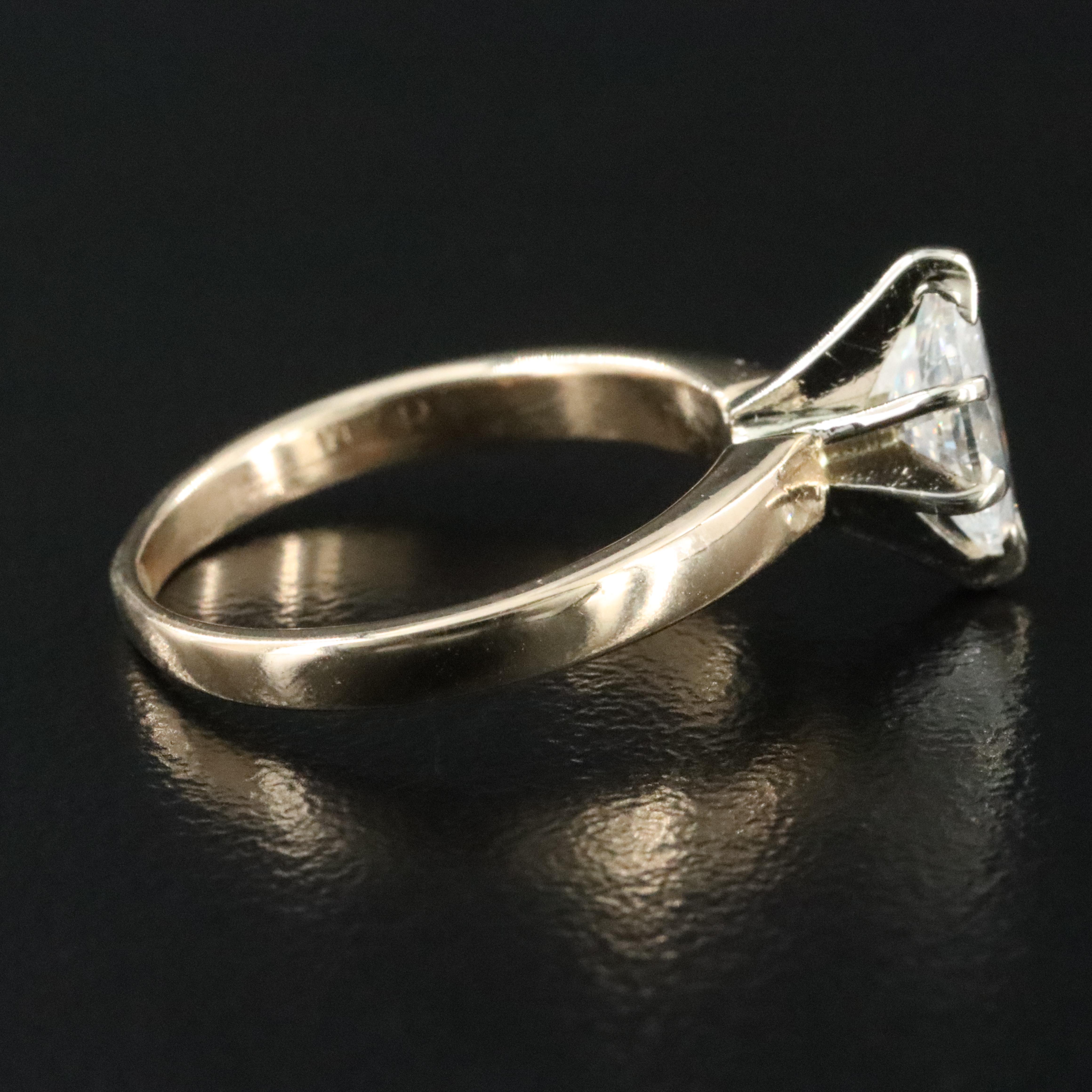 14K 0.65 CT Diamond Solitaire Ring