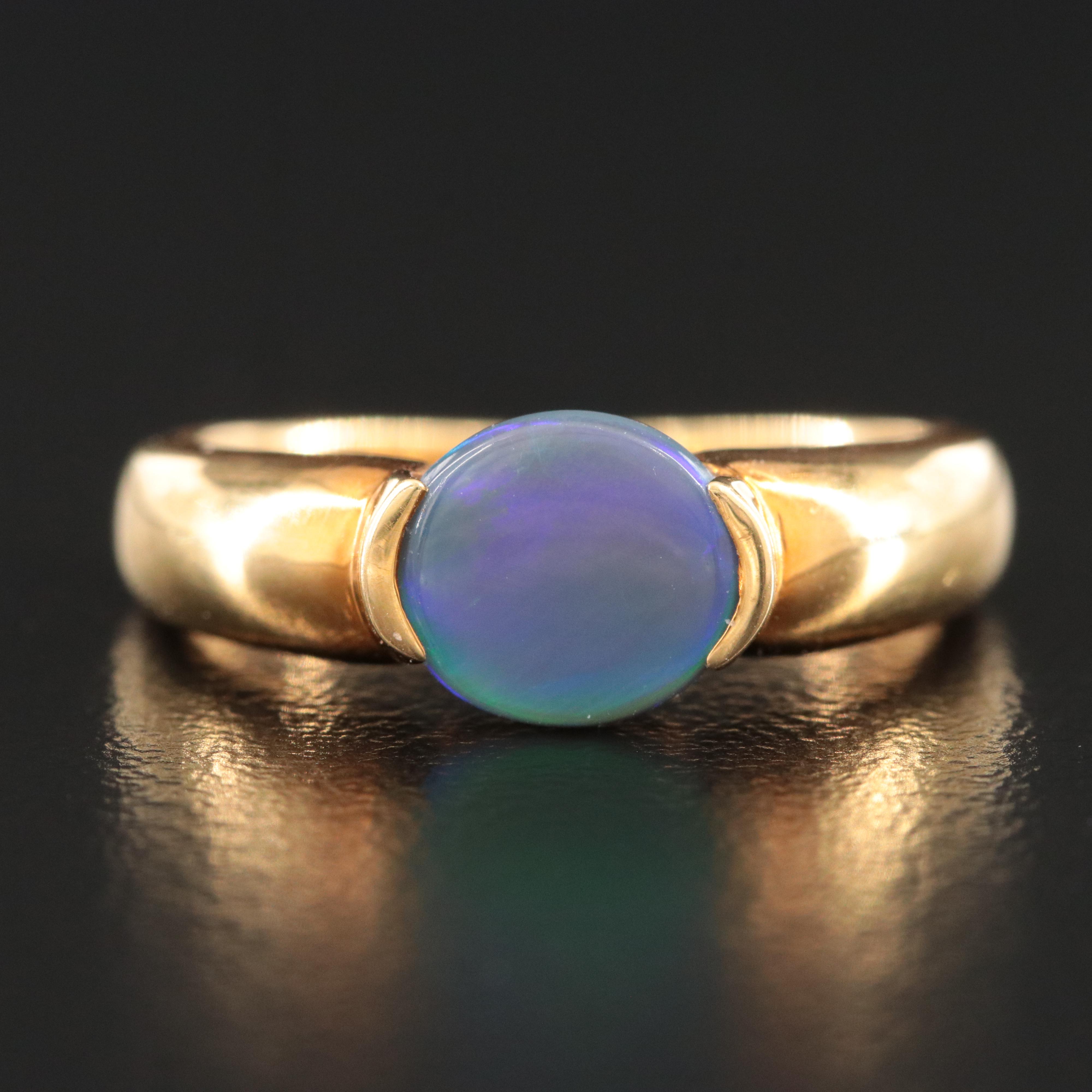 18K Opal East-West Ring